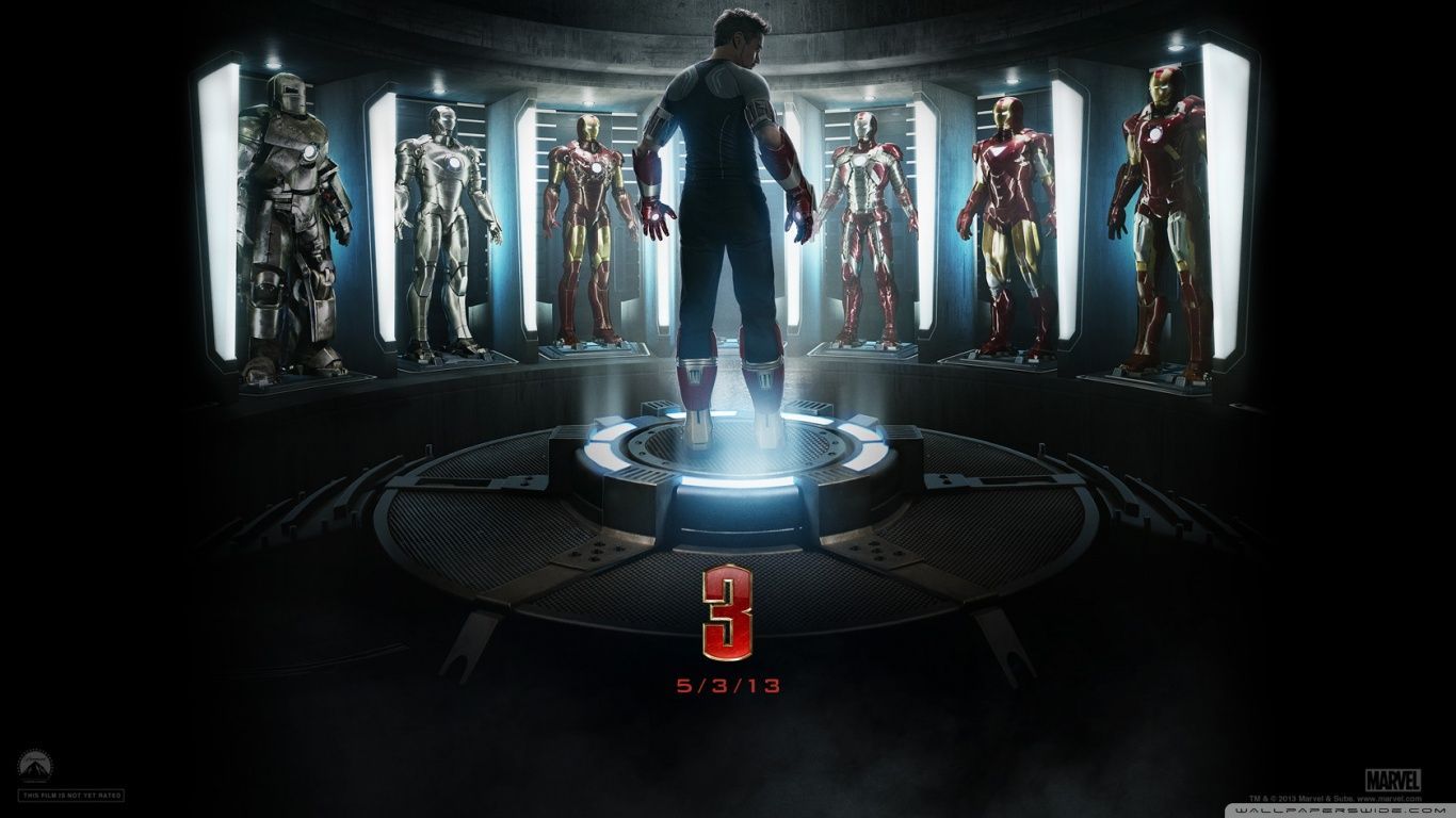 Iron Man 3 Generation of Suits HD desktop wallpaper, High
