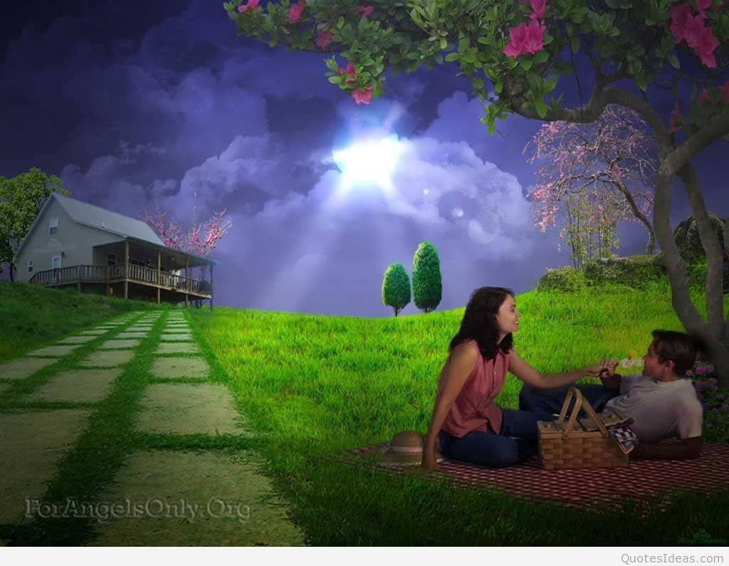 D Love Couple Image Cool HD Wallpaper Pic Hwb11725 Couple In Nature Wallpaper & Background Download