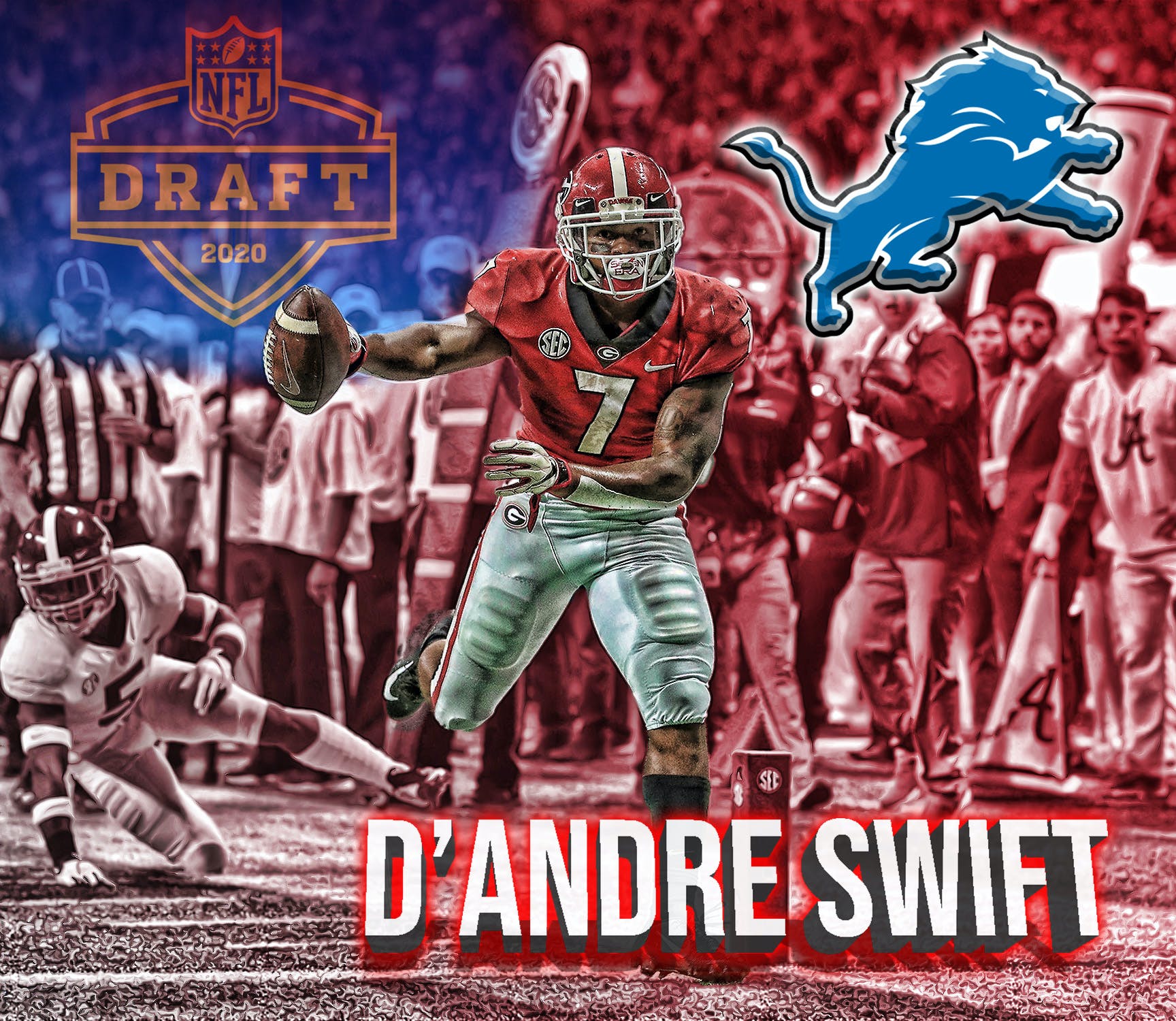 Former Georgia Football RB, D'Andre Swift drafted by the Detriot Lions