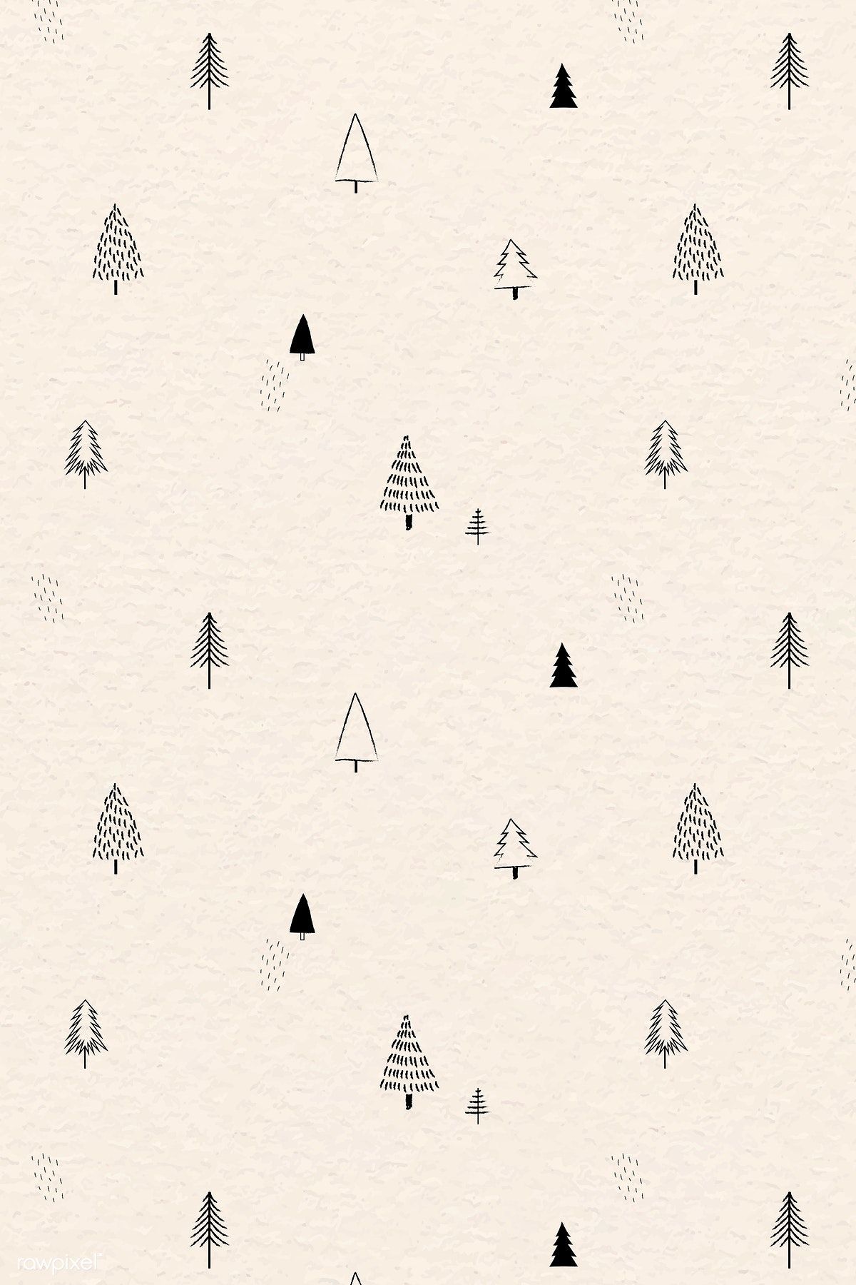 Download premium vector of Christmas elements seamless pattern vector. Cute christmas wallpaper, Christmas tree wallpaper, Christmas tree wallpaper iphone