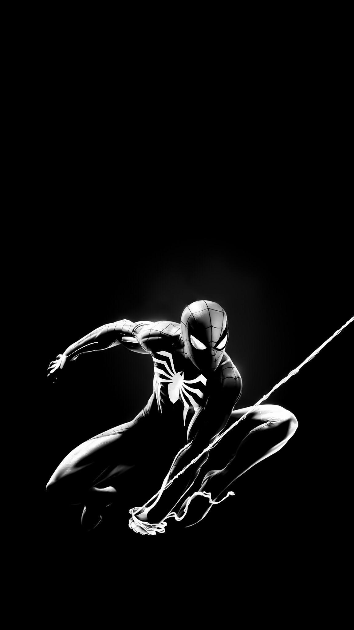 Black And White Spiderman Wallpaper HD