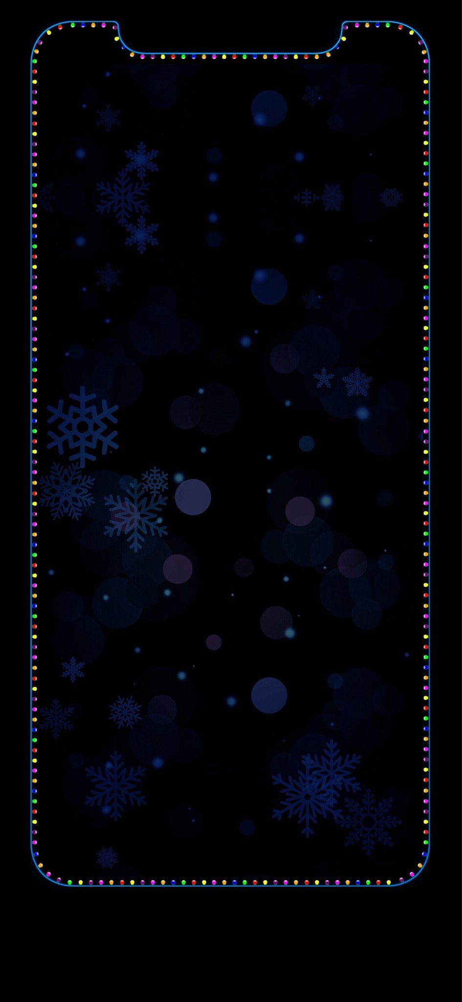 Neon iPhone X Outline Wallpaper