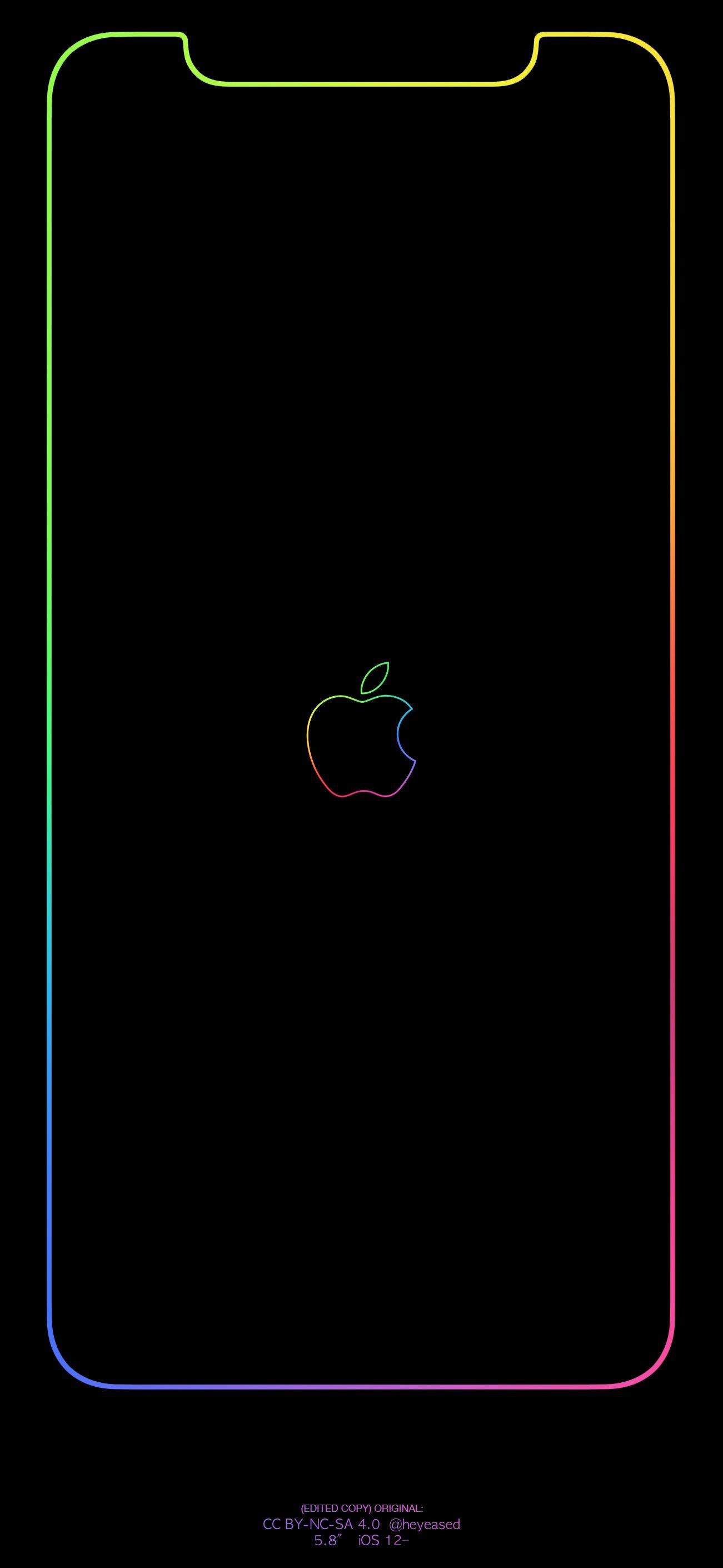 iPhone 11 Rainbow Border Wallpaper