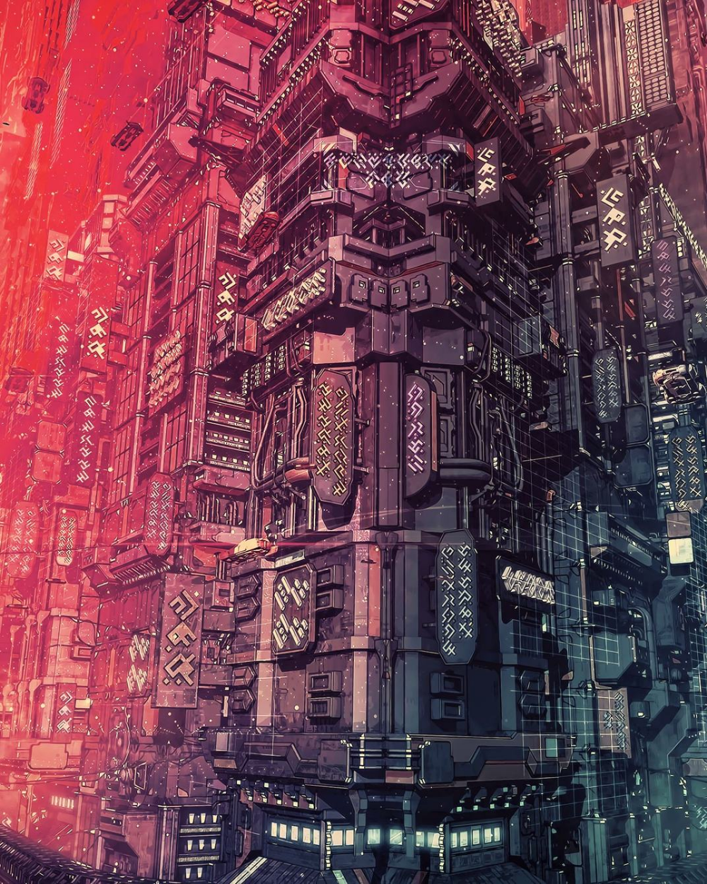 Cyberpunk city wallpaper. Cyberpunk city, Futuristic city, Futuristic architecture