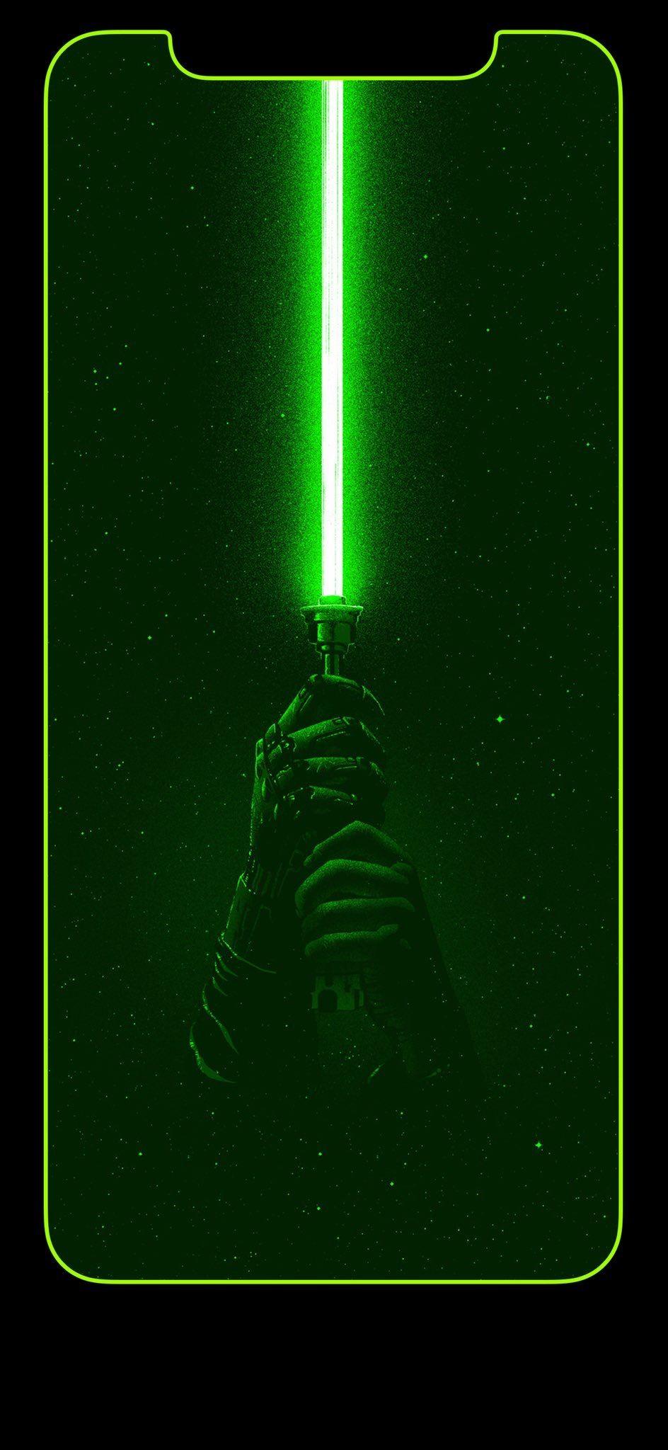 Star Wars Wallpaper Green Lightsaber