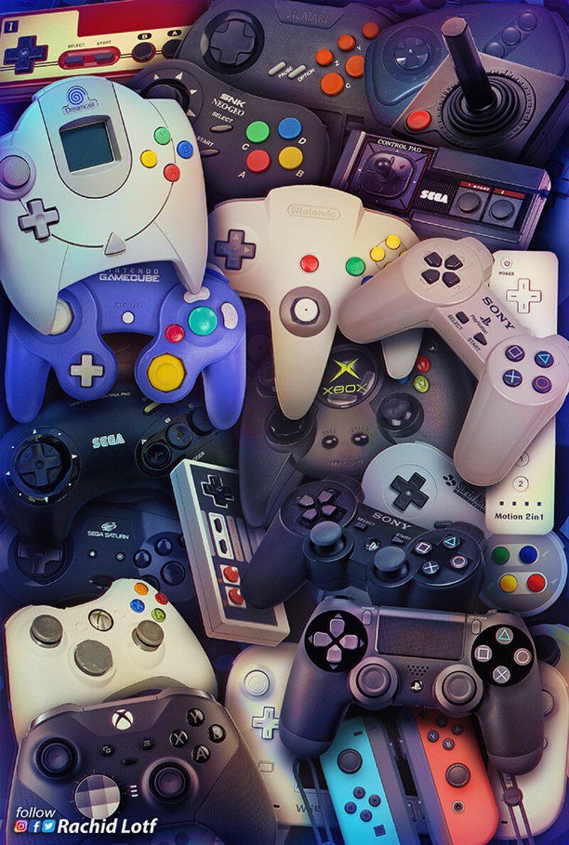 Consoles Controllers, Rachid Lotf. Consoles de videogame, Personagens de videogame, para iphone