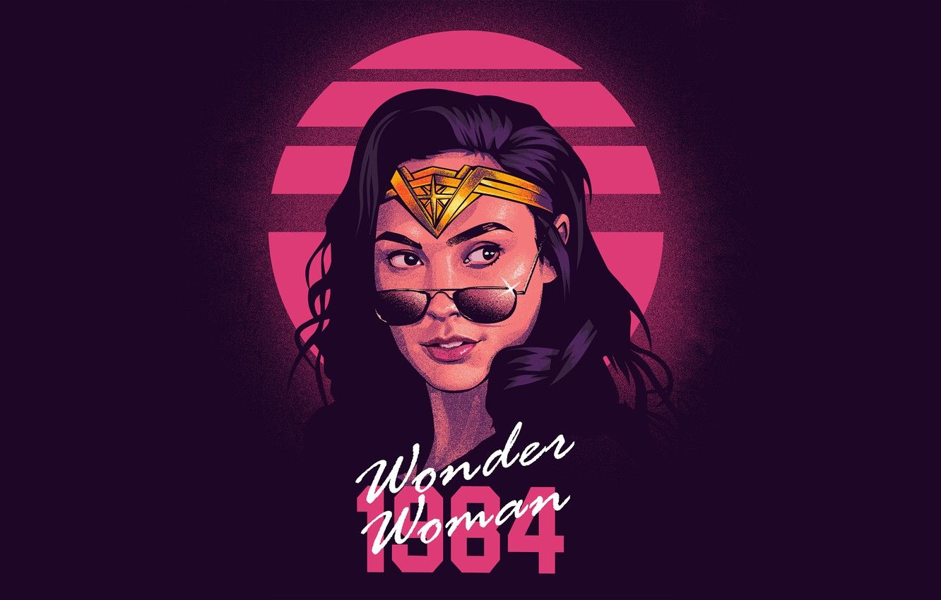 Wallpaper girl, background, the film, portrait, art, glasses, Wonder Woman, comic, Gal Gadot, DC comics, Gal Gadot, Wonder Woman Wonder woman: - for desktop, section минимализм