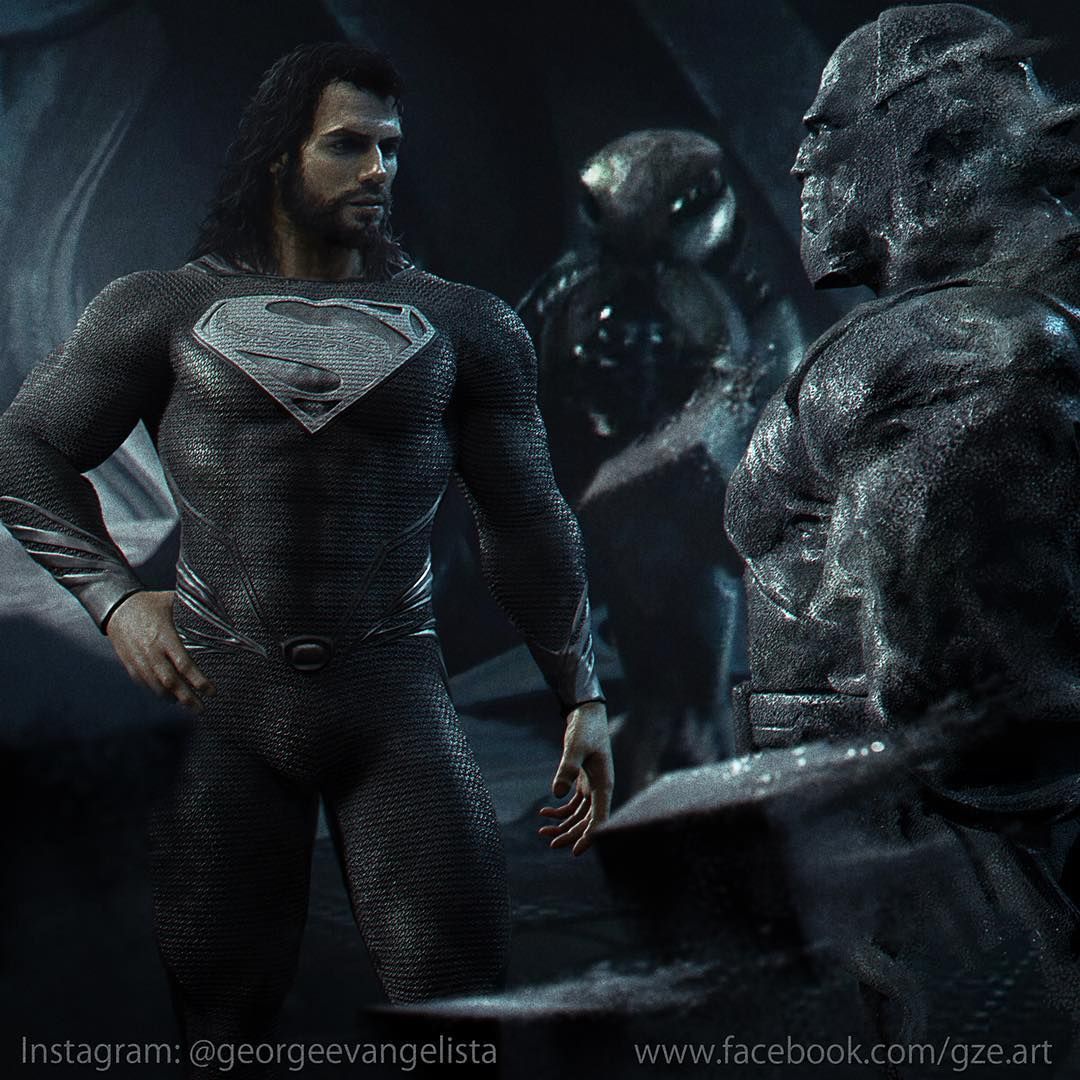 Digital Artist George Evangelista Is Back With Another Round Of DCEU Fan Art Which Features A Black Suit Superman Leading A Jus. Superman, Superhero, Superman Art