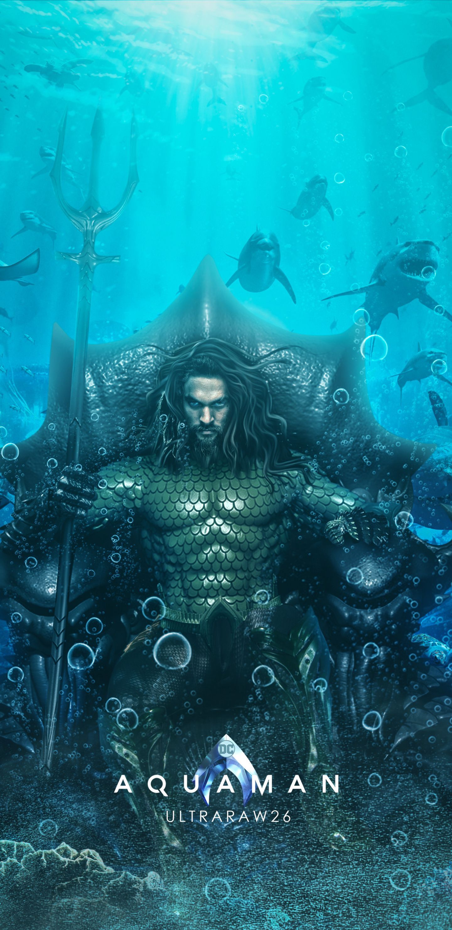 Aquaman, superhero, underwater, DC comics, 1440x2960 wallpaper. Aquaman, Superhero, Aquaman dc comics