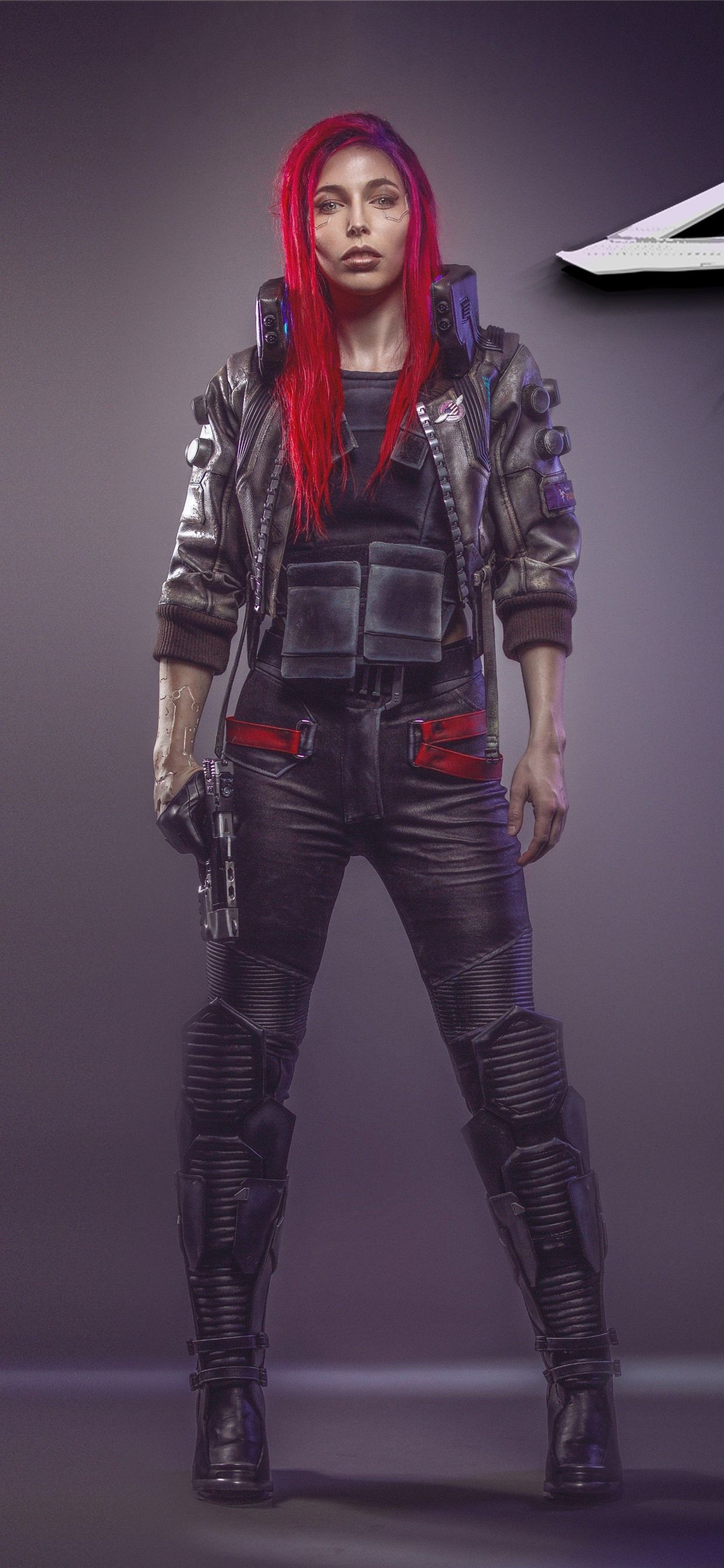 Cyberpunk 2077, red hair girl 1242x2688 iPhone 11 Pro/XS Max wallpaper, background, picture, image