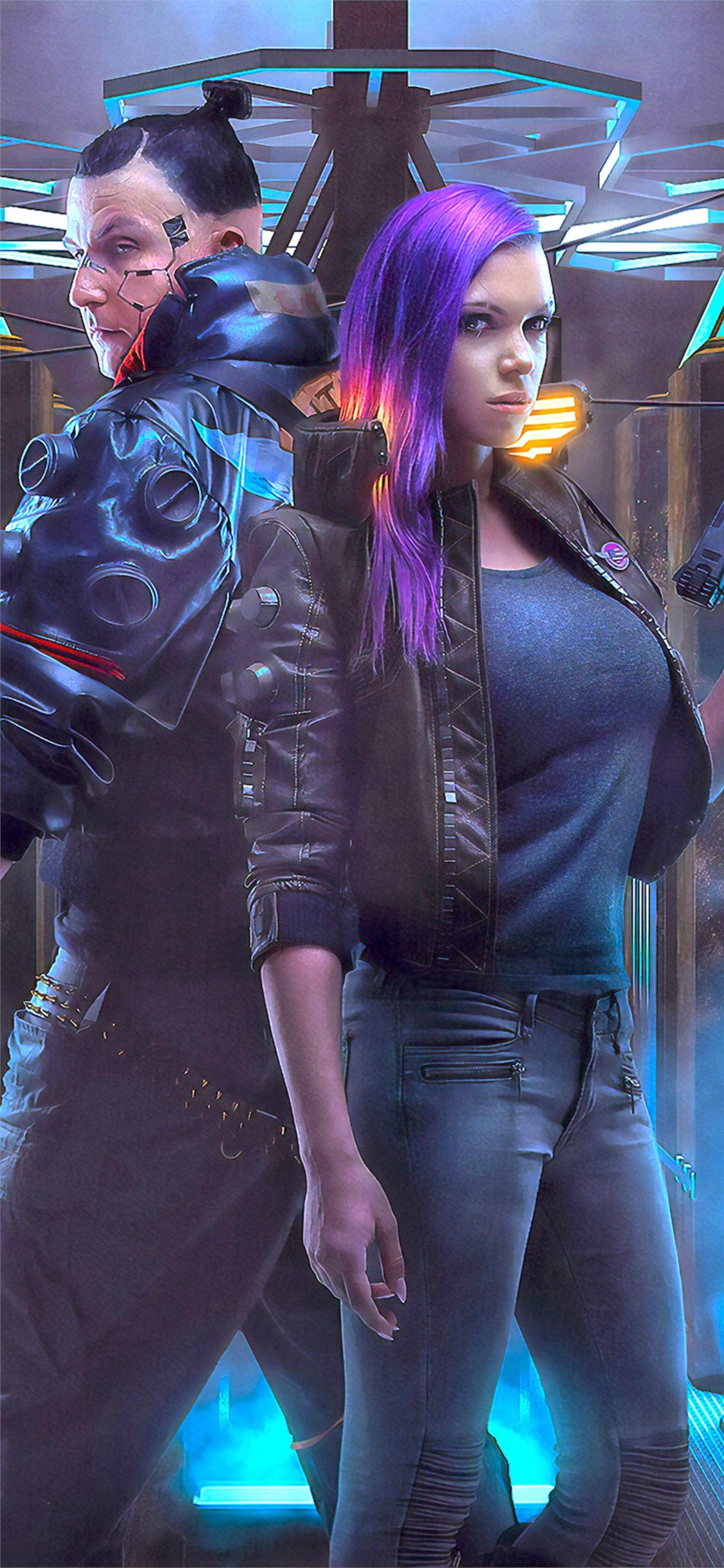 cyberpunk 2077 game cosplay iPhone X Wallpapers Free Download