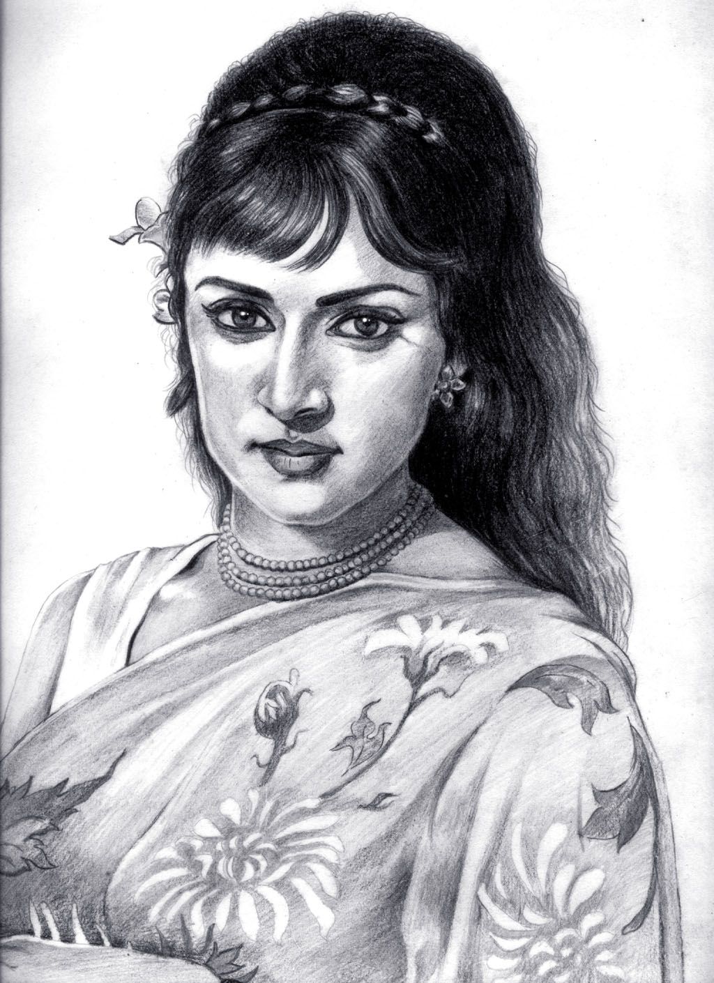 Pencil Sketch Of Girl HD