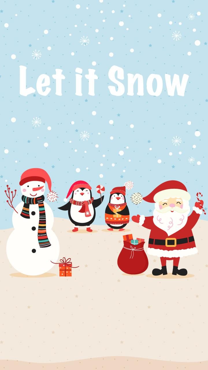 Cute Christmas Wallpaper Let It Snow