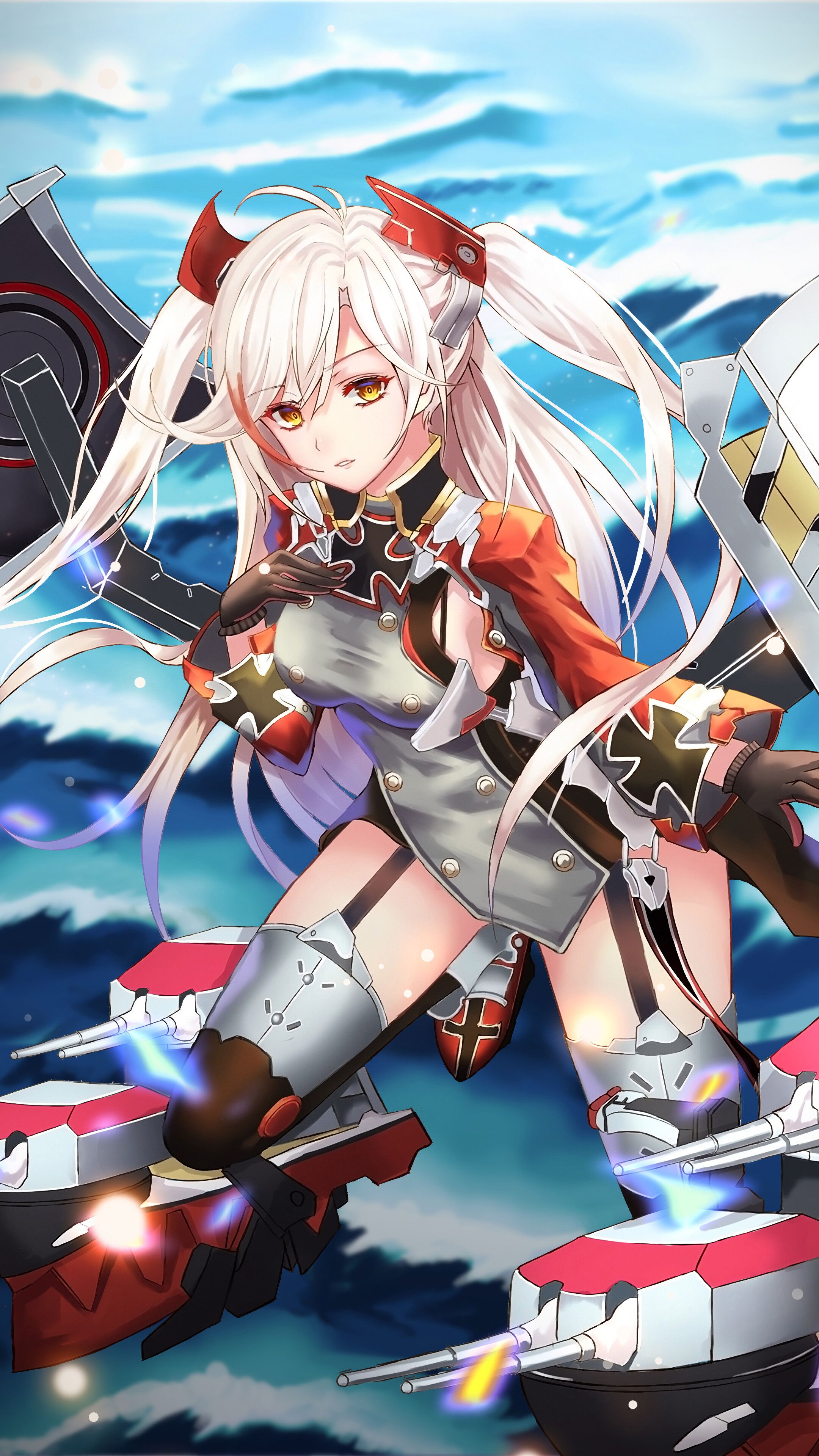 Azur Lane, Prinz Eugen, Anime Girl, 4K phone HD Wallpaper, Image, Background, Photo and Picture
