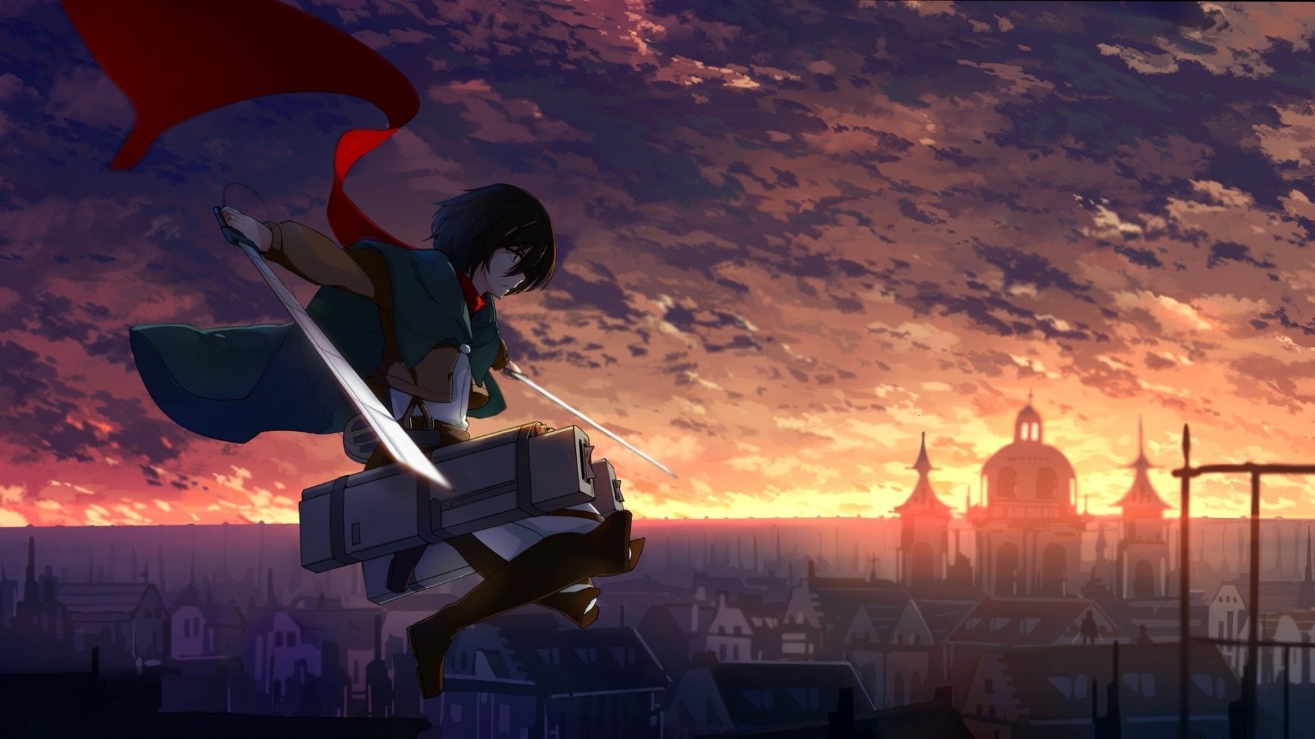 Mikasa Ackerman, Scarf, Shingeki No Kyojin Wallpaper HD / Desktop and Mobile Background
