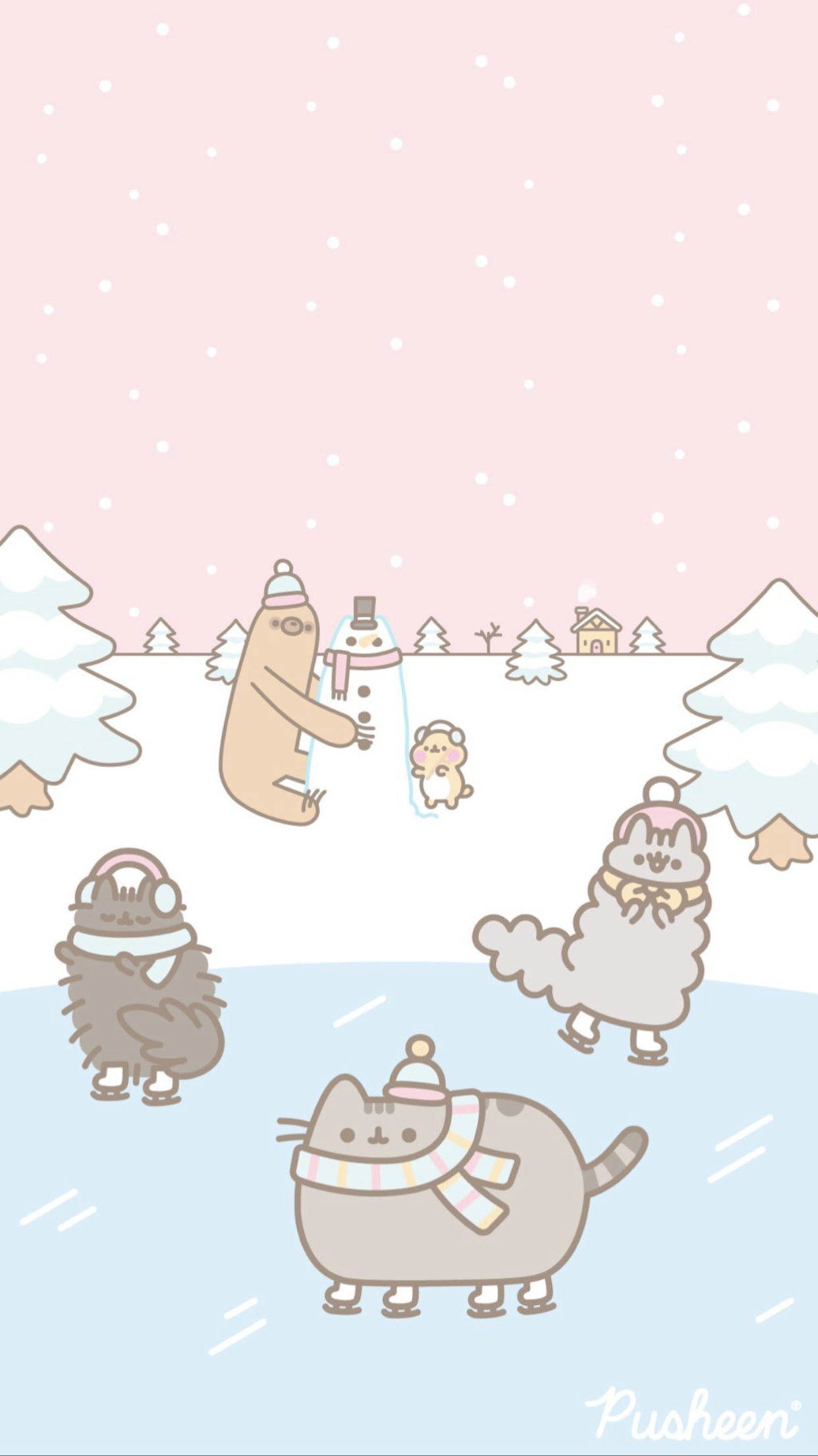 Pusheen the cat iphone wallpaper winter. Pusheen cute, Pusheen cat, Pusheen