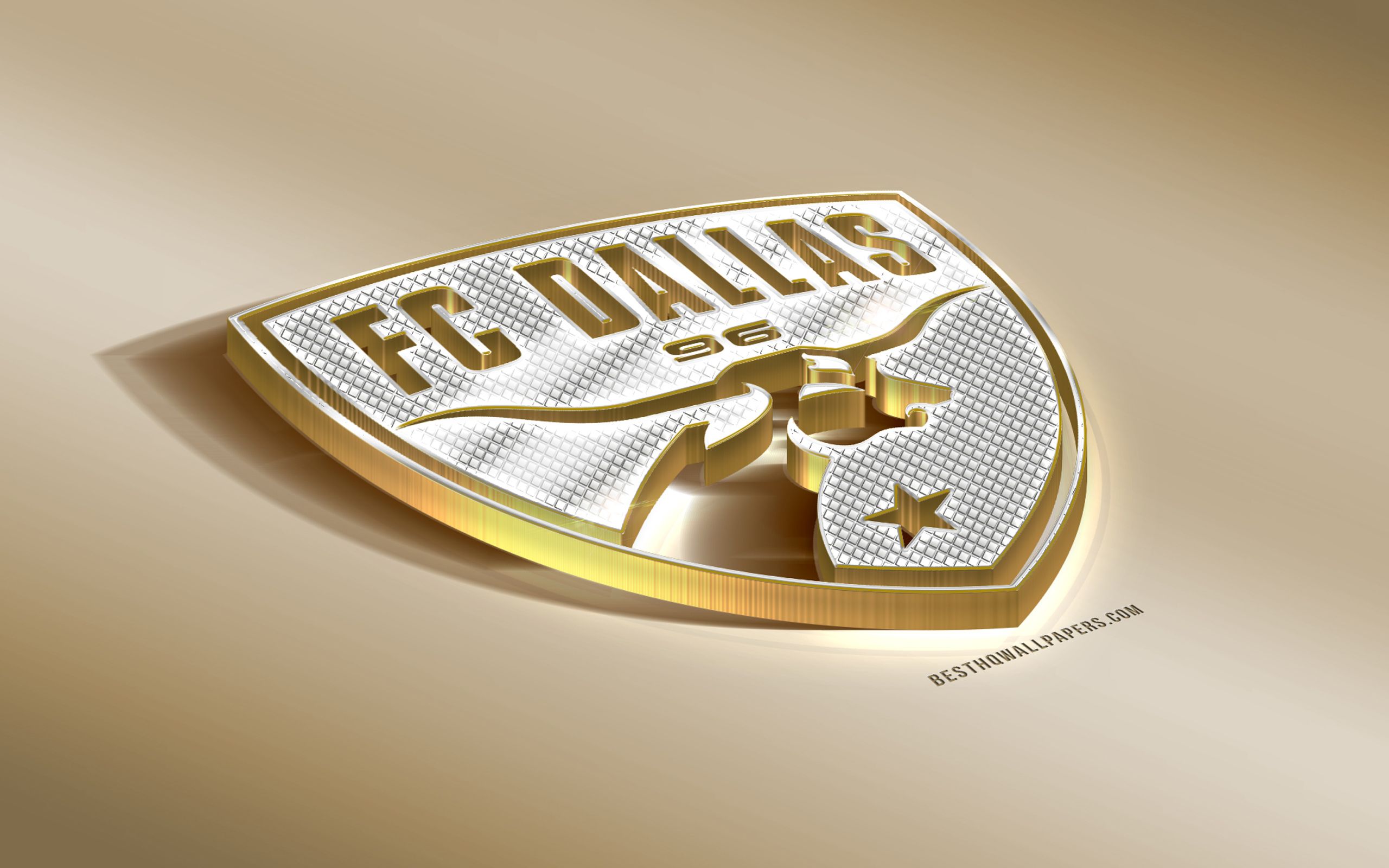 Download wallpaper FC Dallas, American Soccer club, Golden Silver logo, Dallas, Texas, USA, MLS, 3D golden emblem, creative 3D art, football, Major League Soccer for desktop with resolution 2560x1600. High Quality HD