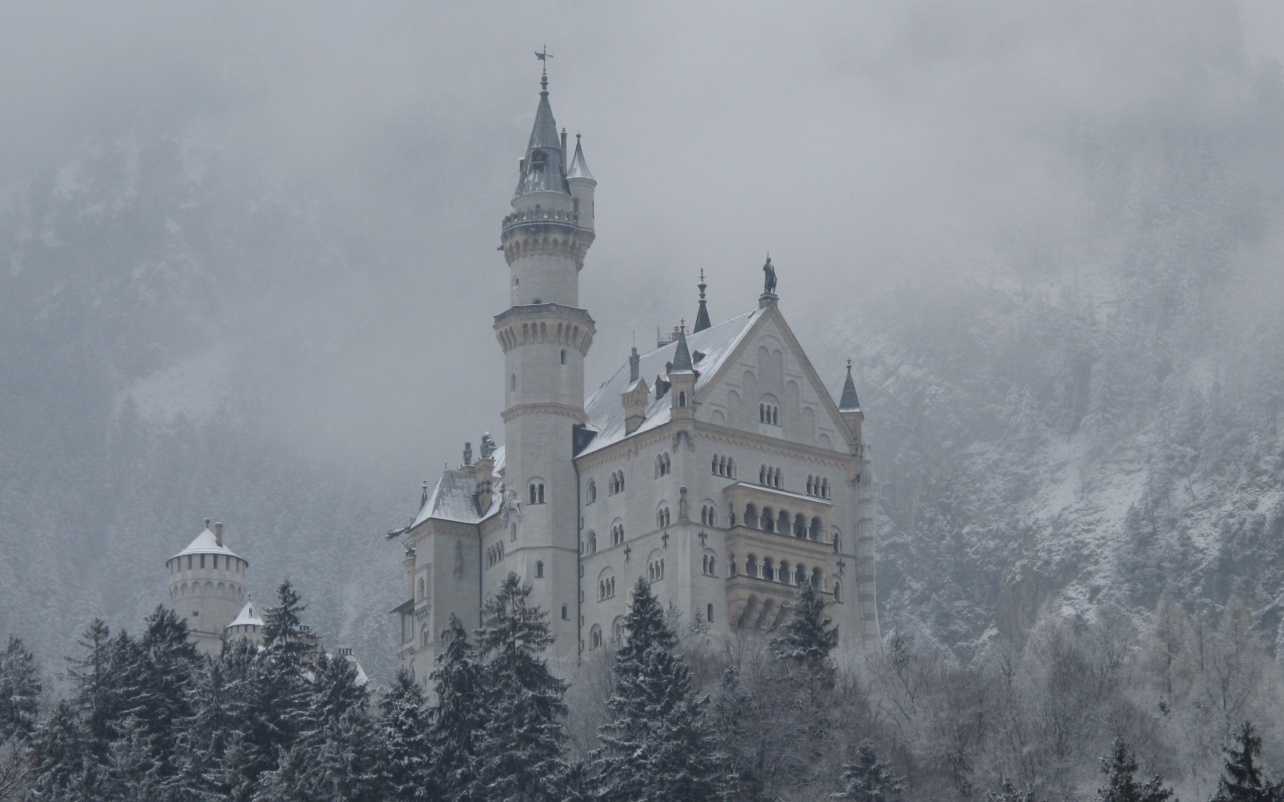 Neuschwanstein Castle. Neuschwanstein, Castle, Bavaria, Germany, Winter, World. Castle picture, Neuschwanstein castle, Castle