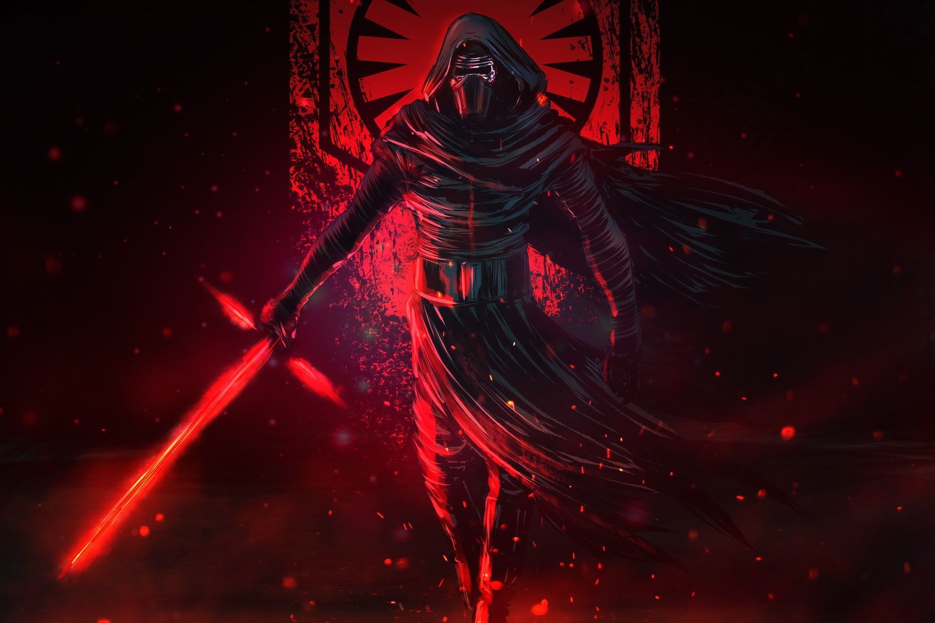 Star Wars Kylo Ren #Lightsaber P #wallpaper #hdwallpaper #desktop. Kylo ren wallpaper, Star wars wallpaper, Star wars illustration