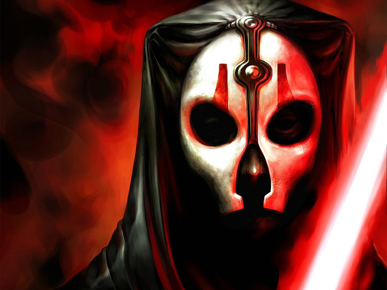 Darth Nihilus Lightsaber Man Mask Red Lightsaber Sith Star Wars Star Wars Wallpaper:1280x960