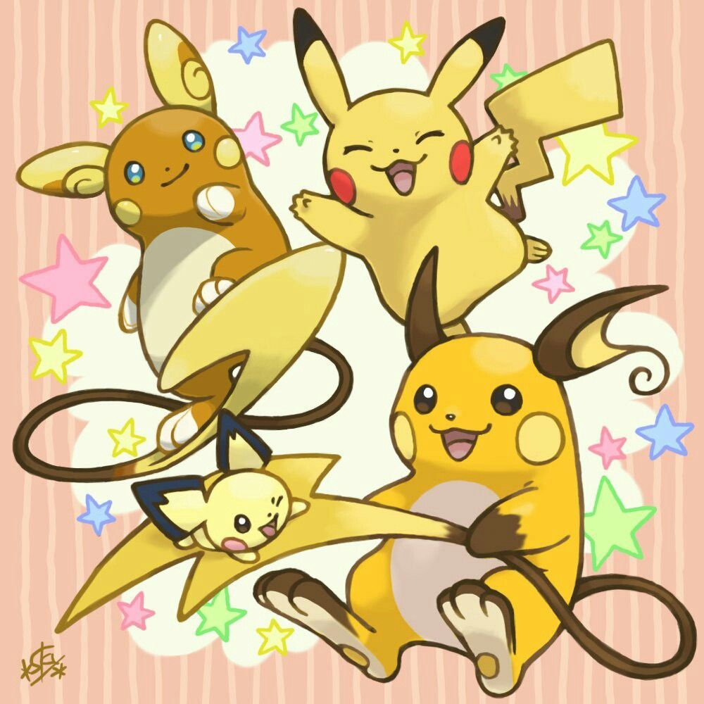 Pikachu family. Pokemon alola, Pokemon, Cute pokemon wallpaper