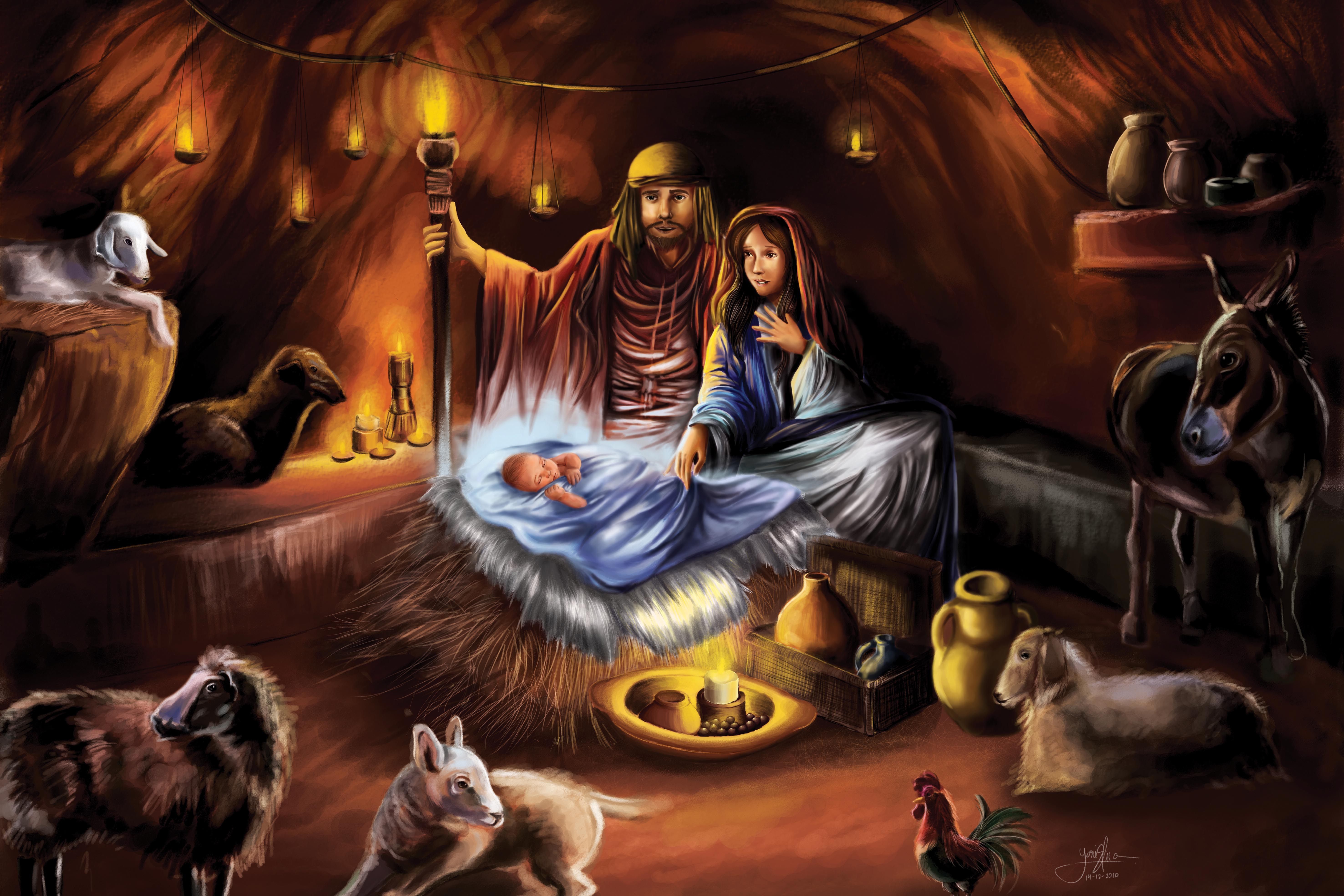 The Birth Of Jesus Christmas Wallpapers Wallpaper Cave
