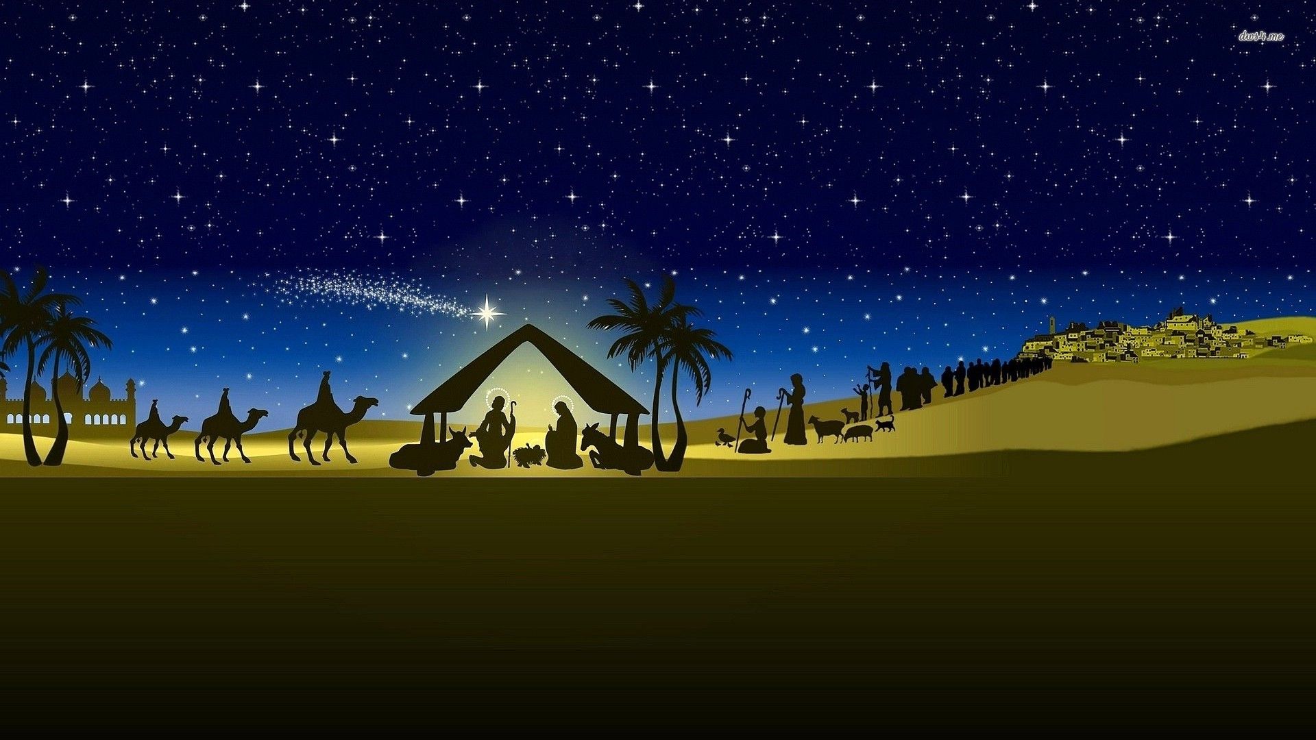 Nativity Christmas Desktop Background 1920x1080