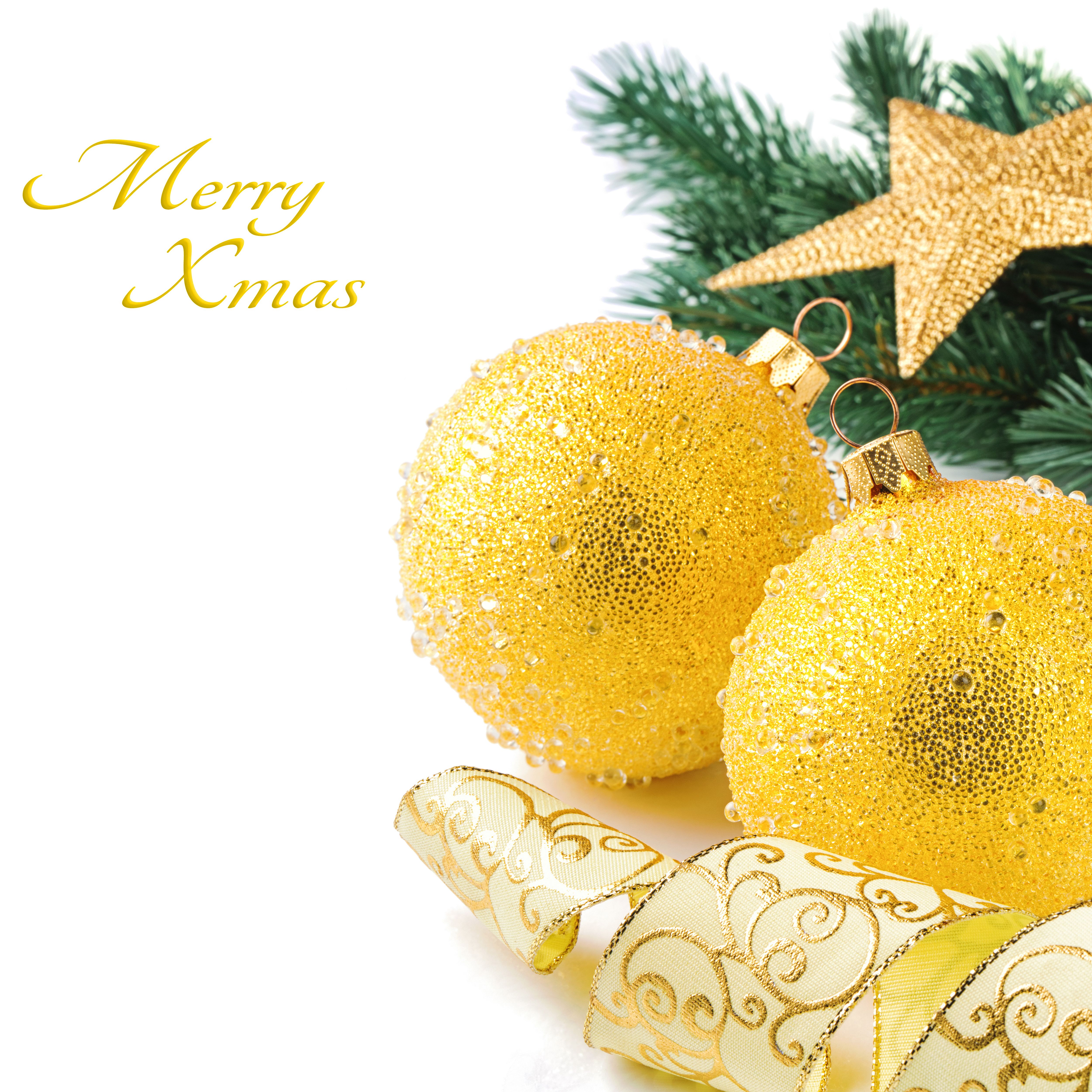 Snowy Christmas Background With Yellow Christmas Balls Quality Image And Transparent PNG Free Clipart