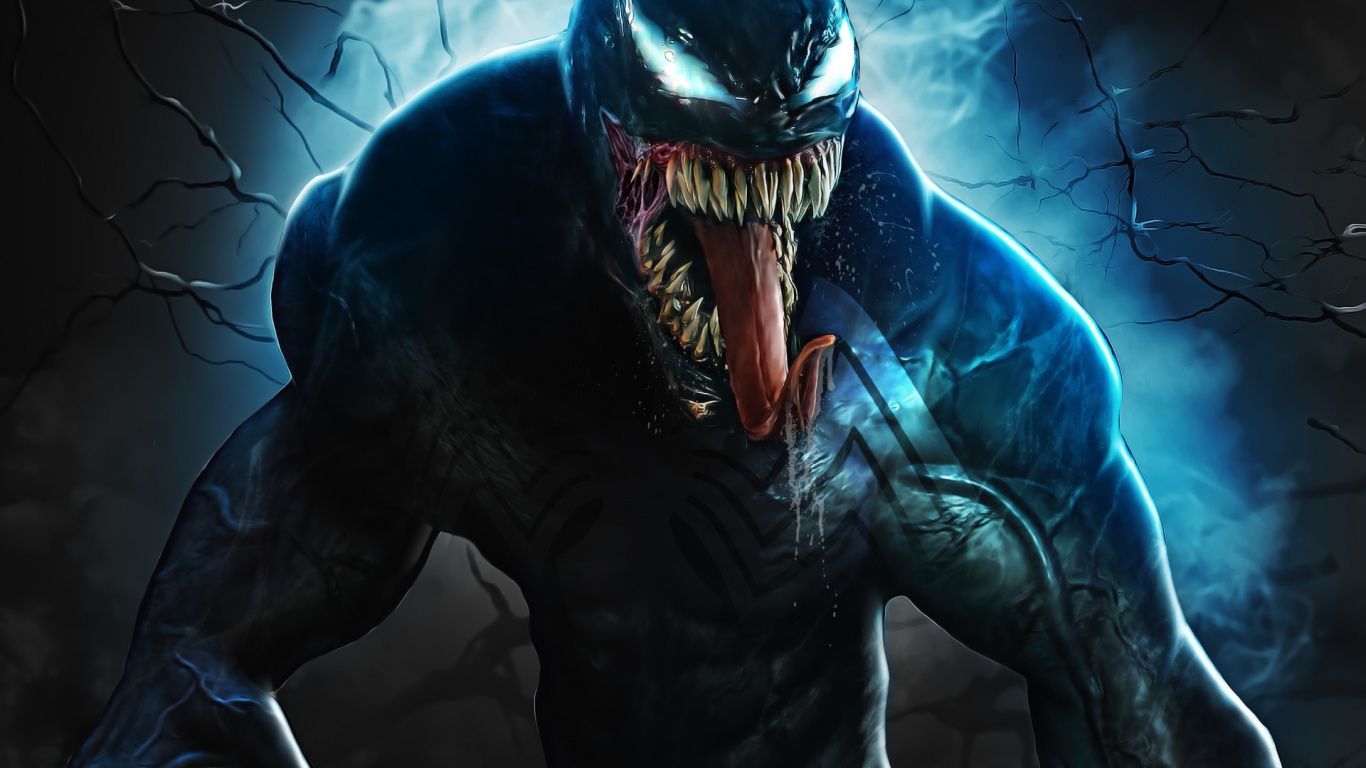 Download Venom, villain, monster, art wallpaper, 1366x Tablet, laptop
