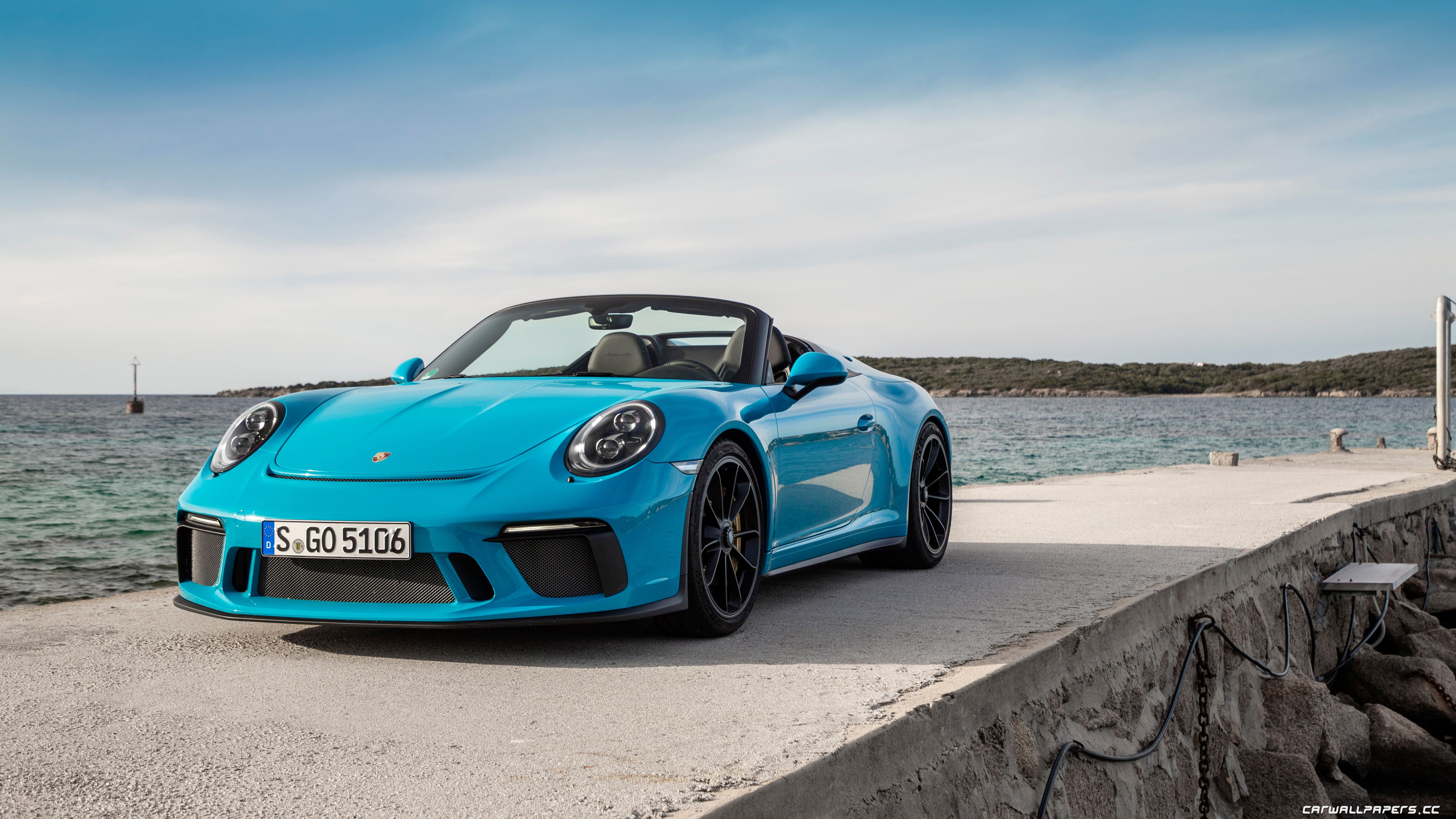 Cars desktop wallpaper Porsche 911 Speedster (Miami Blue)