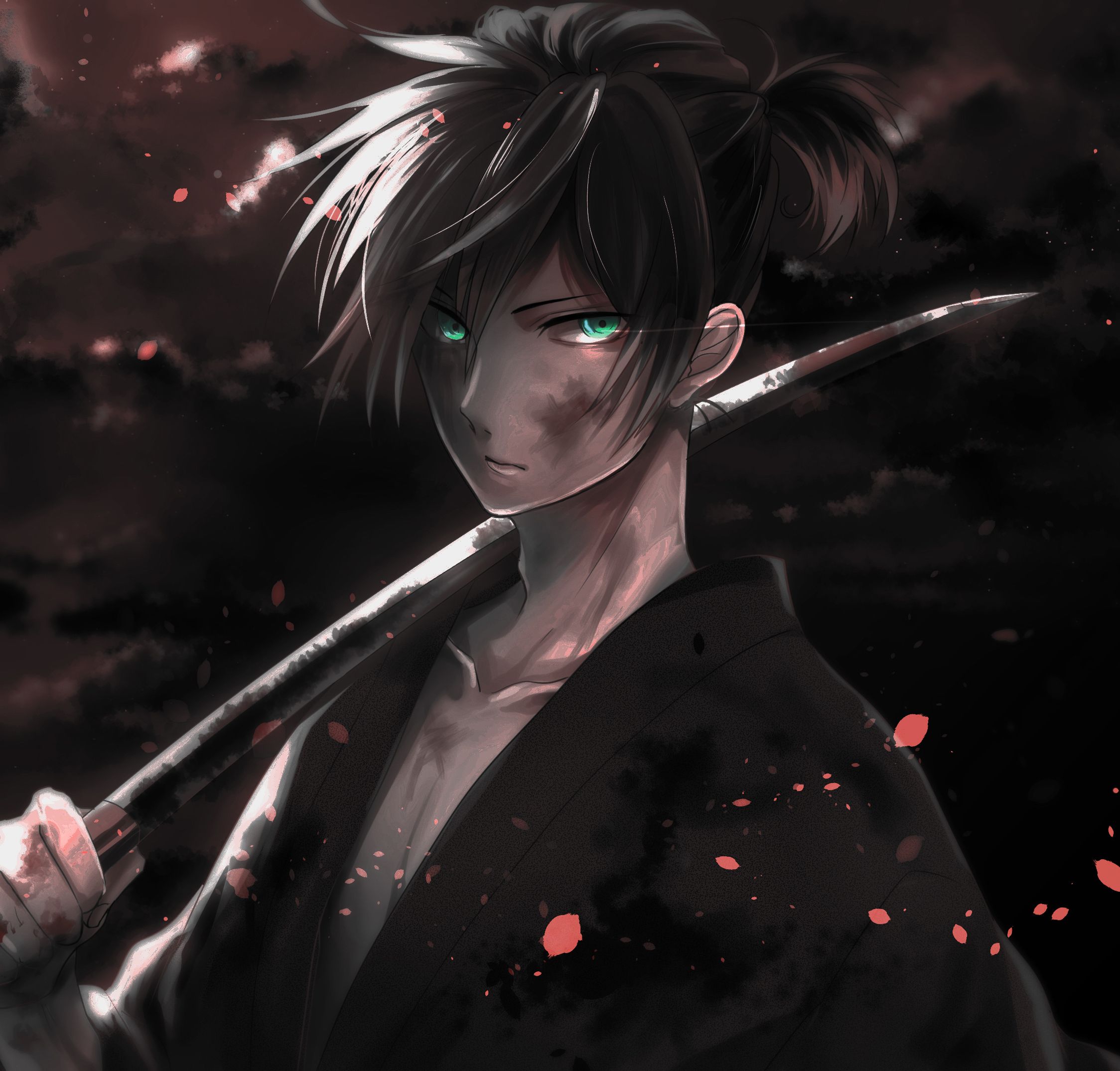 Download 2248x2248 wallpaper warrior, yato, noragami, dark, anime boy, ipad air, ipad air ipad ipad ipad mini ipad mini 2248x2248 HD image, background, 8459