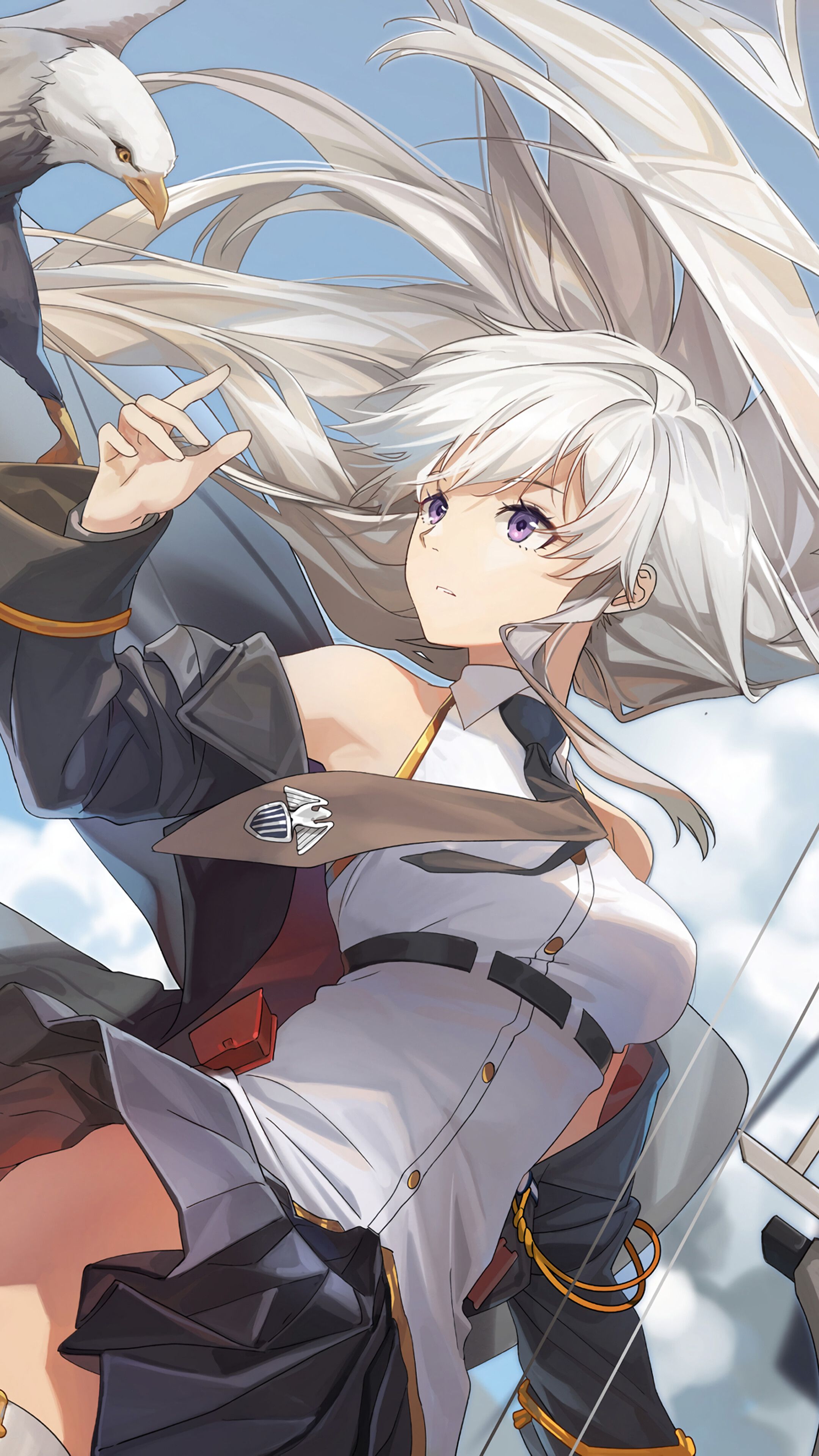 Azur Lane, Enterprise, Anime Girl, 4K phone HD Wallpaper, Image, Background, Photo and Picture