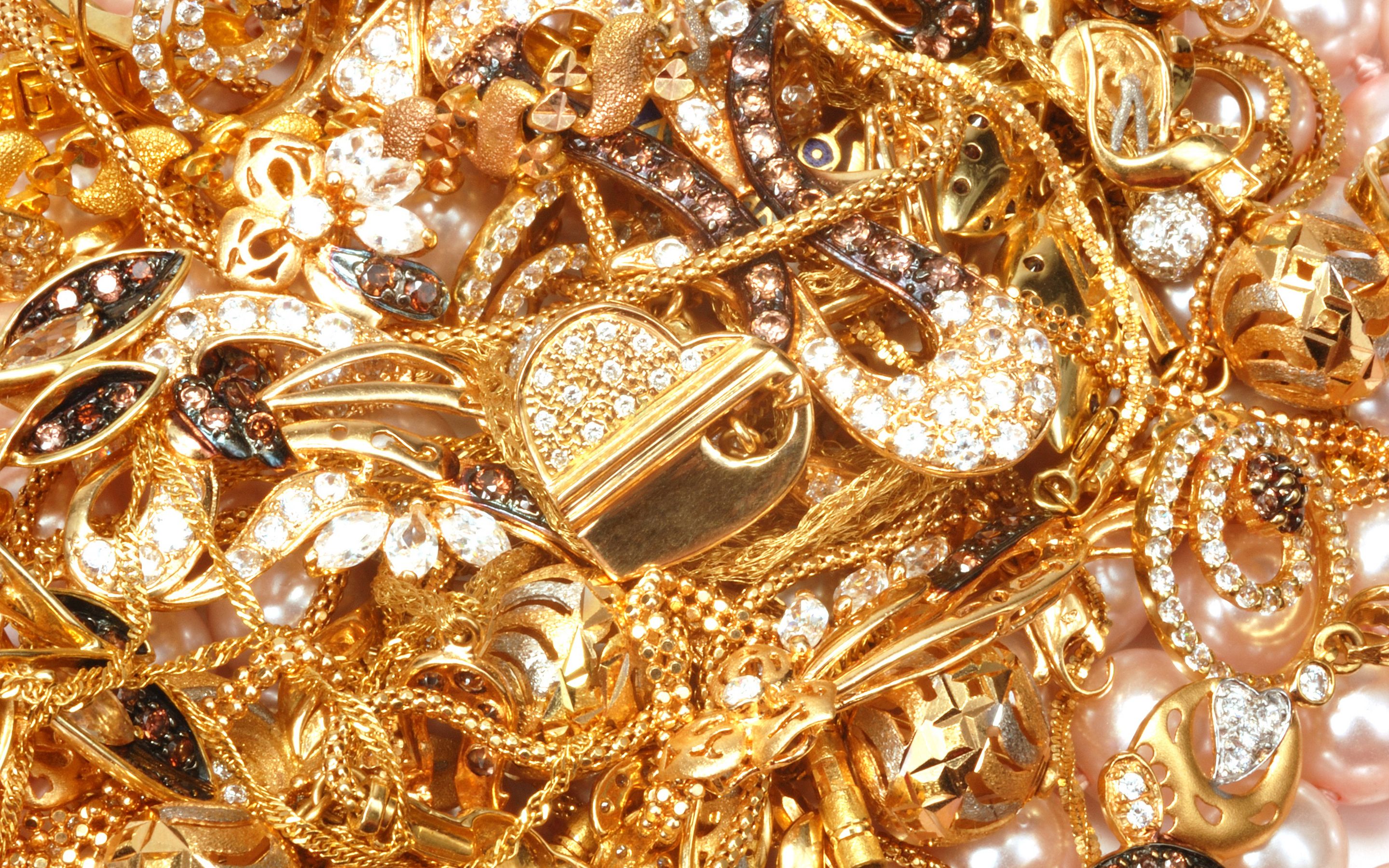 Background Gold Jewellery Wallpaper HD
