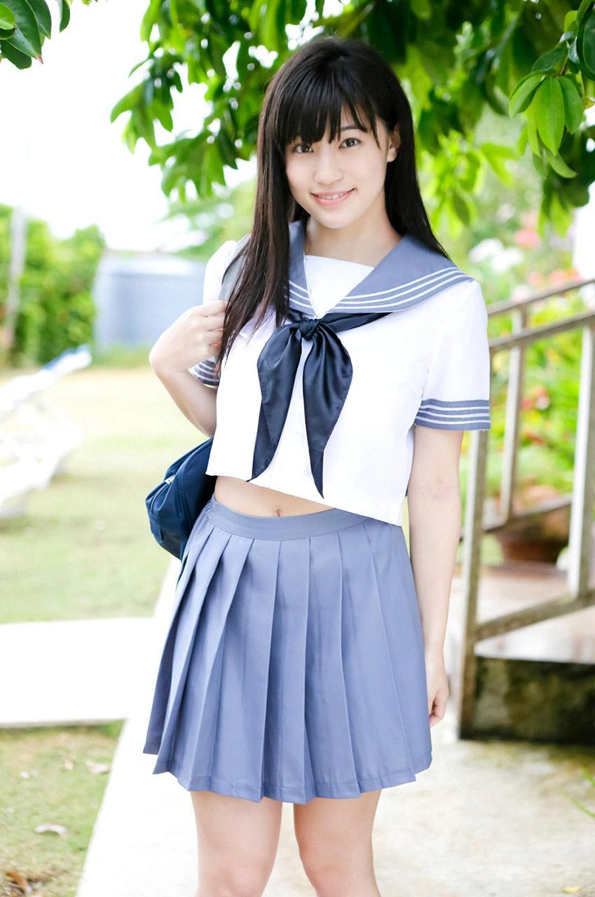 Cute High School Uniform Girl Wallpaper for Android