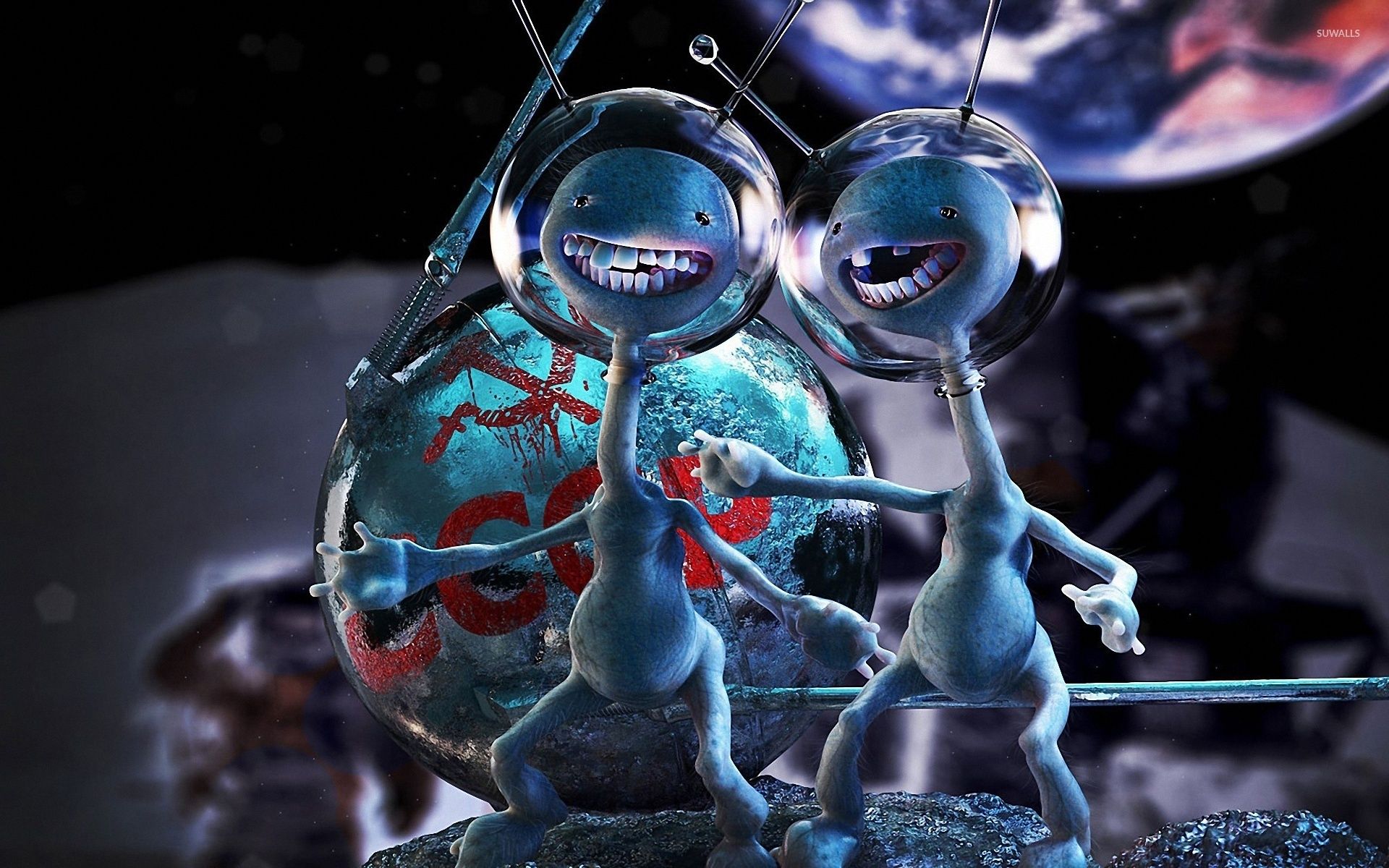 Funny Alien Wallpaper