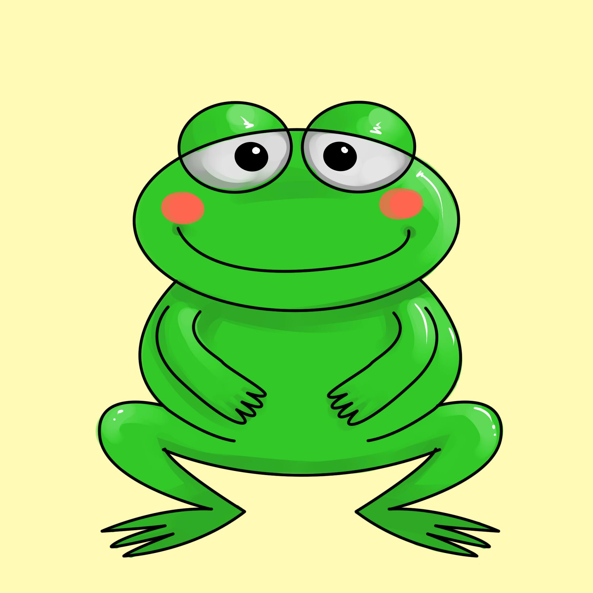 Cute frog Pattern Cartoon animal background  Stock Illustration  85357489  PIXTA