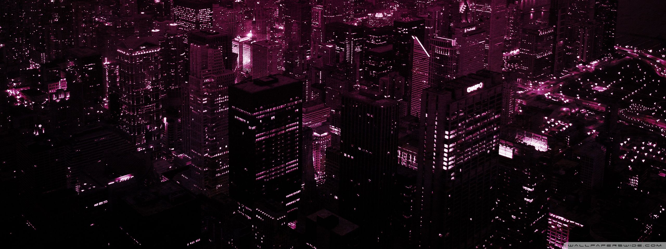 Purple City Ultra HD Desktop Background Wallpaper for: Multi Display, Dual Monitor