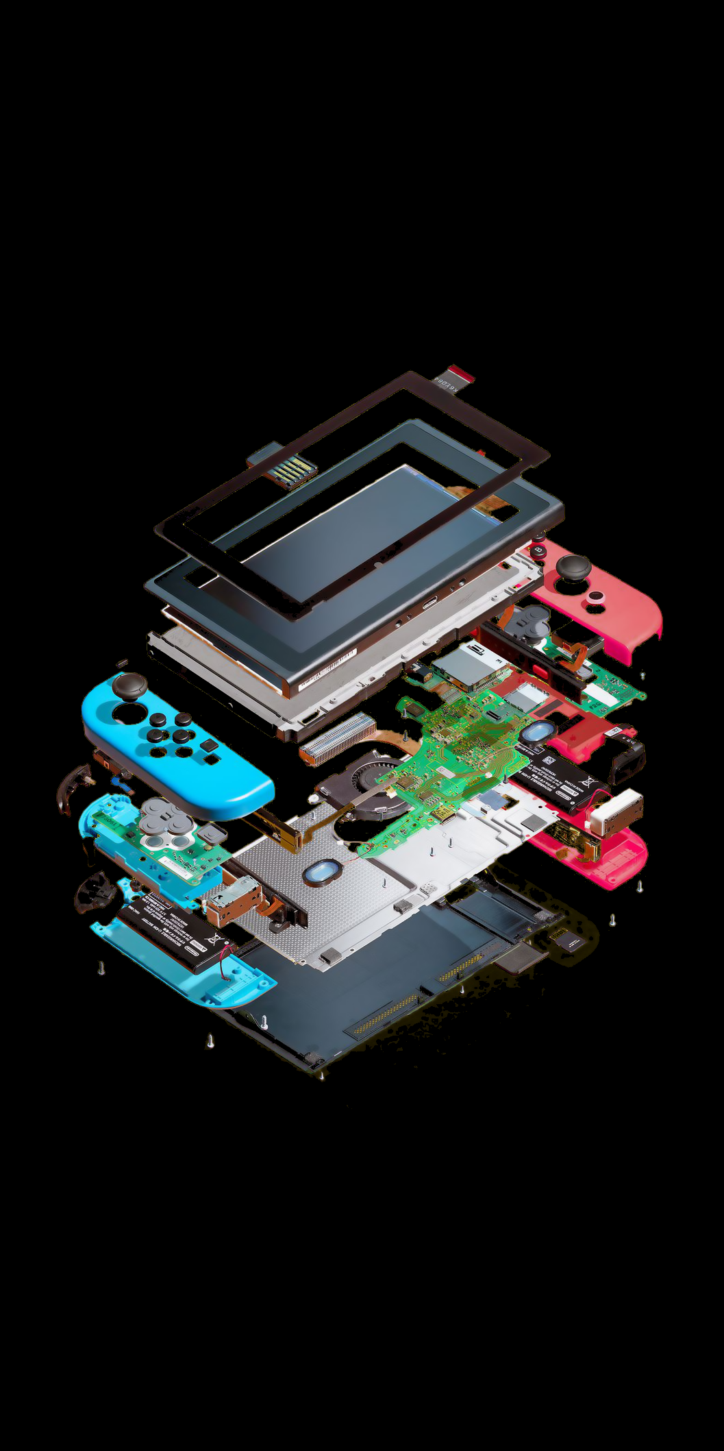 Nintendo Switch Exploded View OLED [1057x2117]