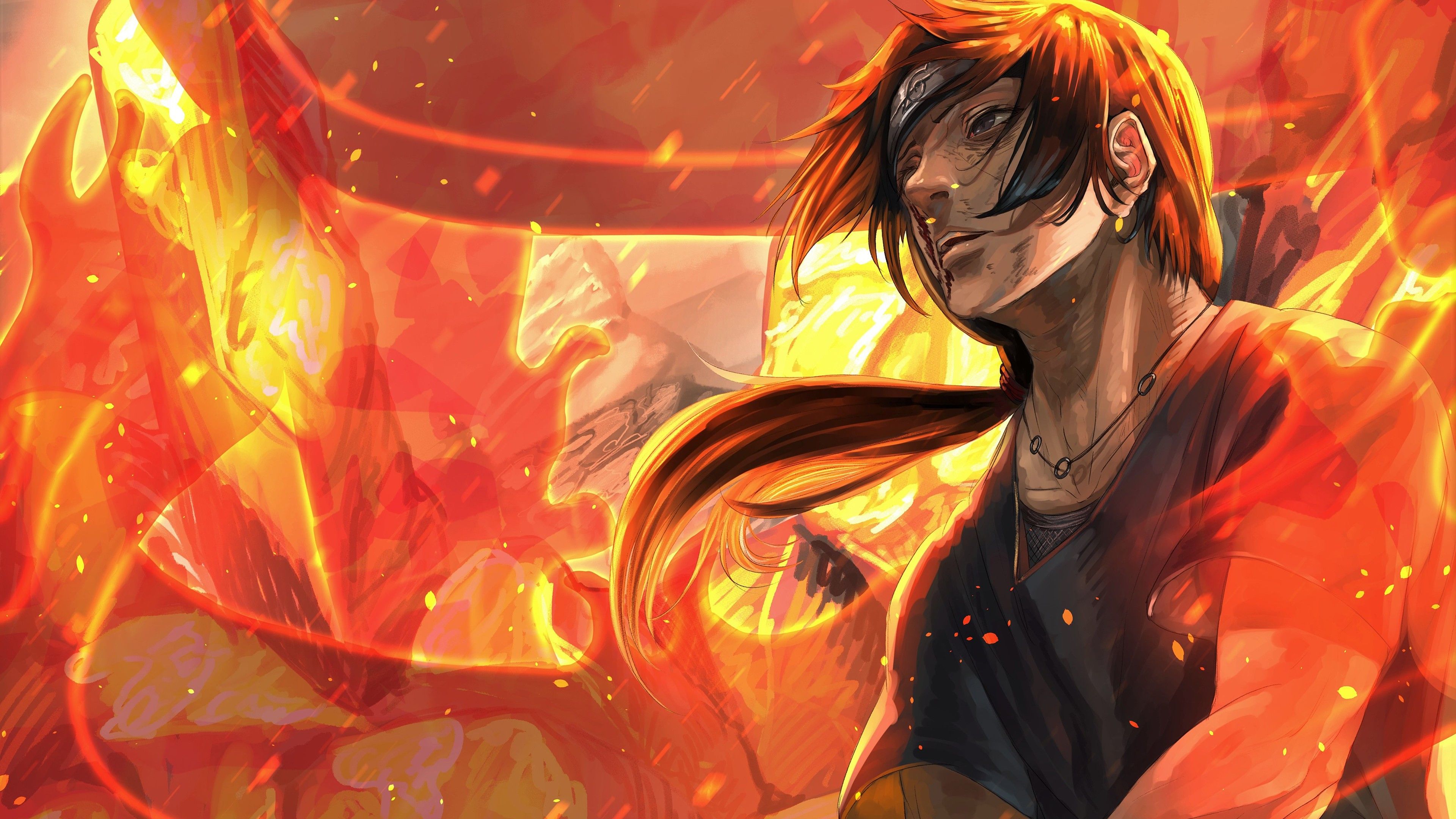Naruto Fire Art 4K HD Wallpaper