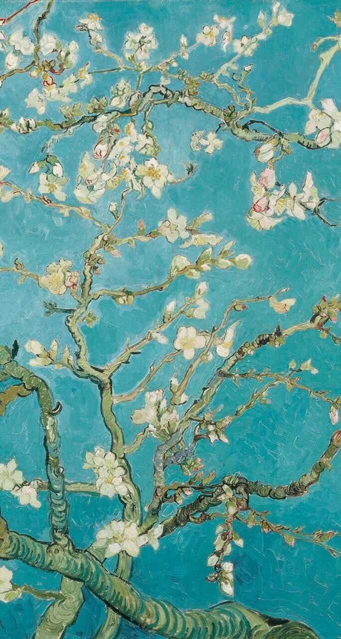Vincent Van Gogh iPhone Wallpaper Free Vincent Van Gogh iPhone Background - Van gogh almond blossom, Van gogh flowers, Van gogh wallpaper