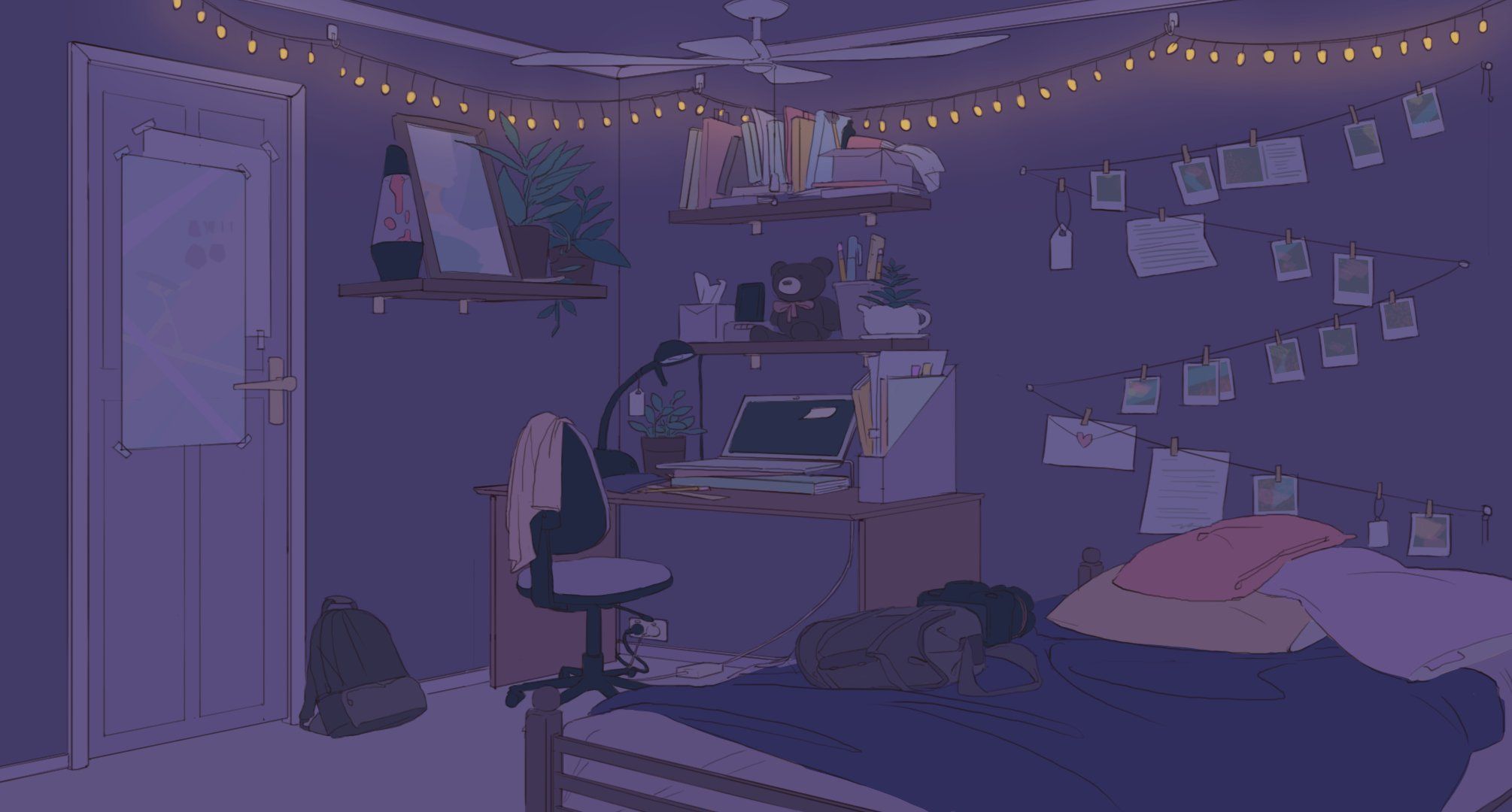 anime digital drawing of a comfy bedroom  Stable Diffusion  OpenArt