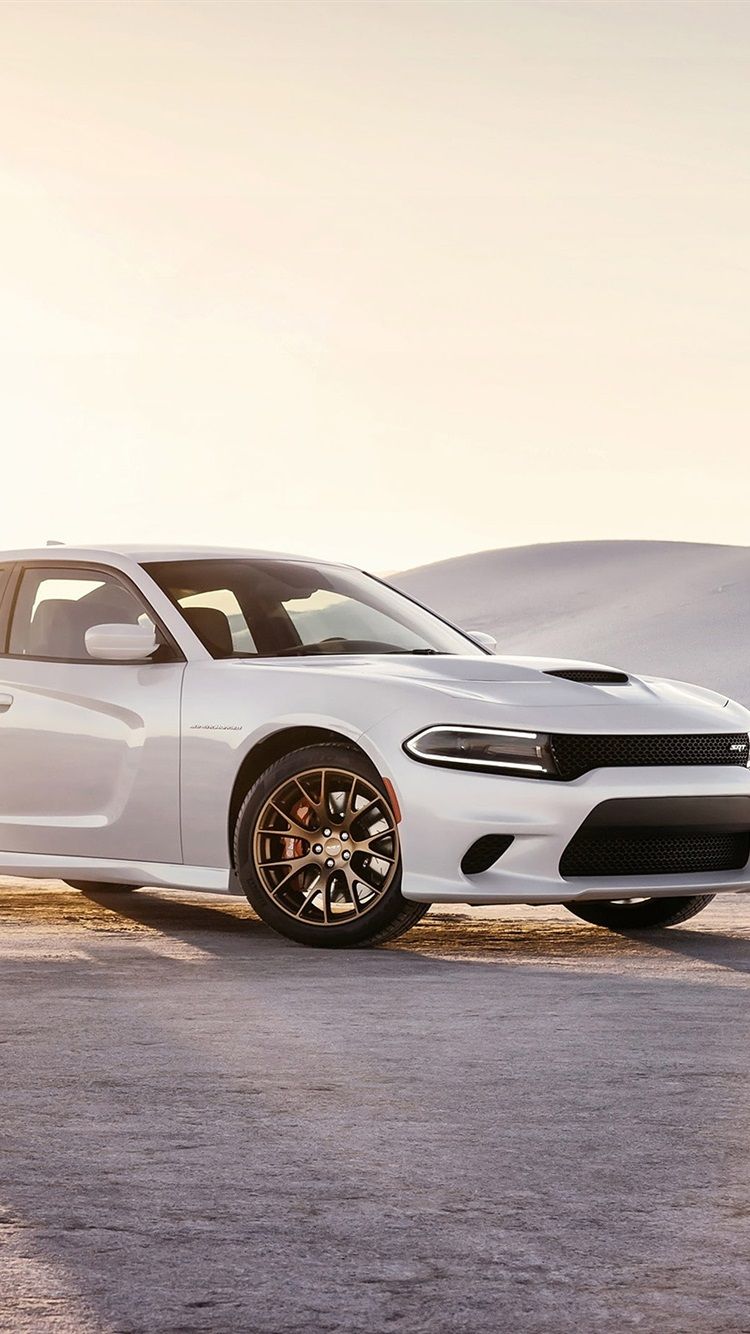 Dodge Charger SRT White Car At Sunset 750x1334 IPhone 8 7 6 6S Wallpaper, Background, Picture, Image