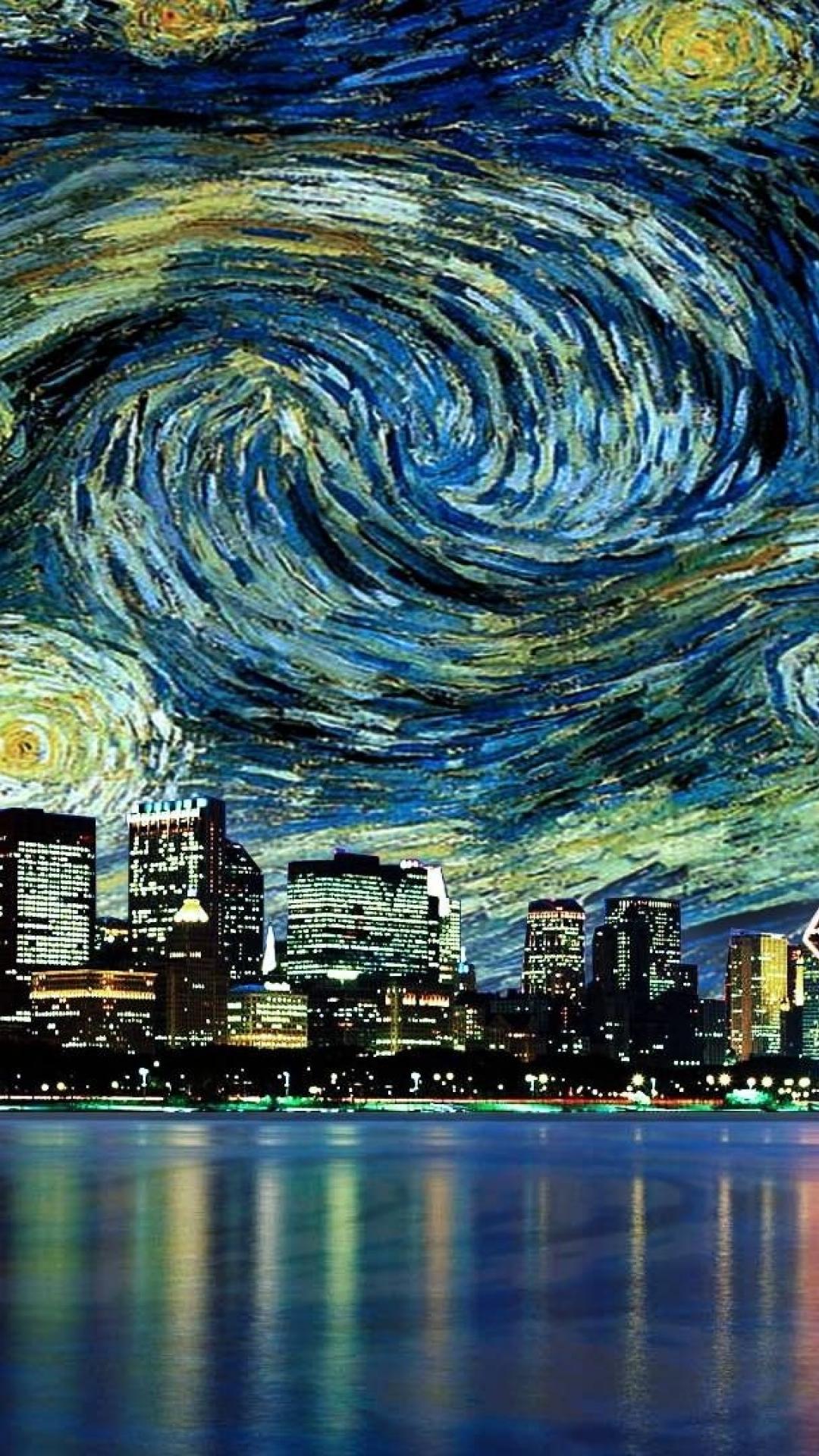 TARDIS Wallpaper Van Gogh Style. by Koshka-Stuff on DeviantArt