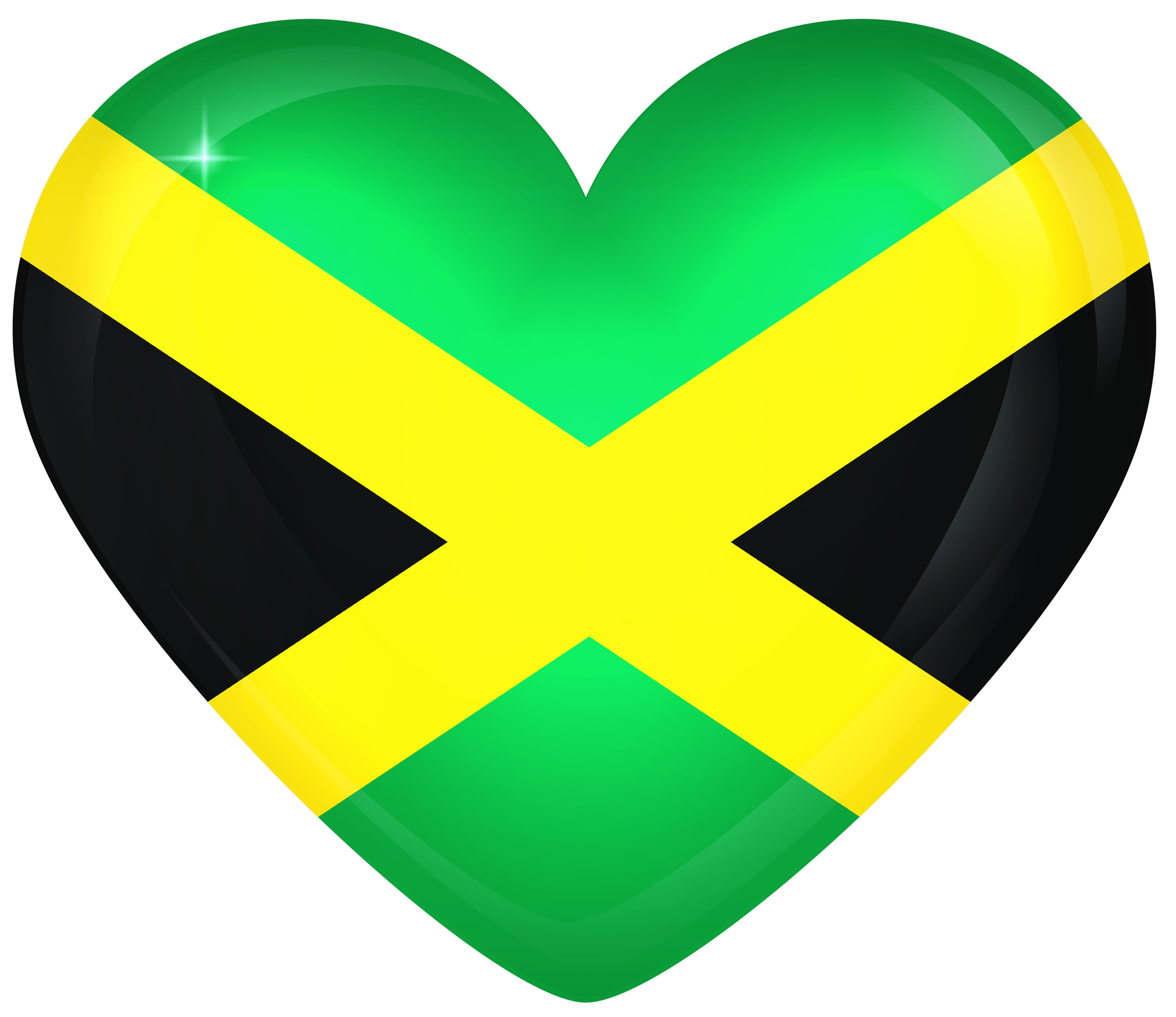 Jamaica Large Heart Flag Quality Image And Transparent PNG Free Clipart