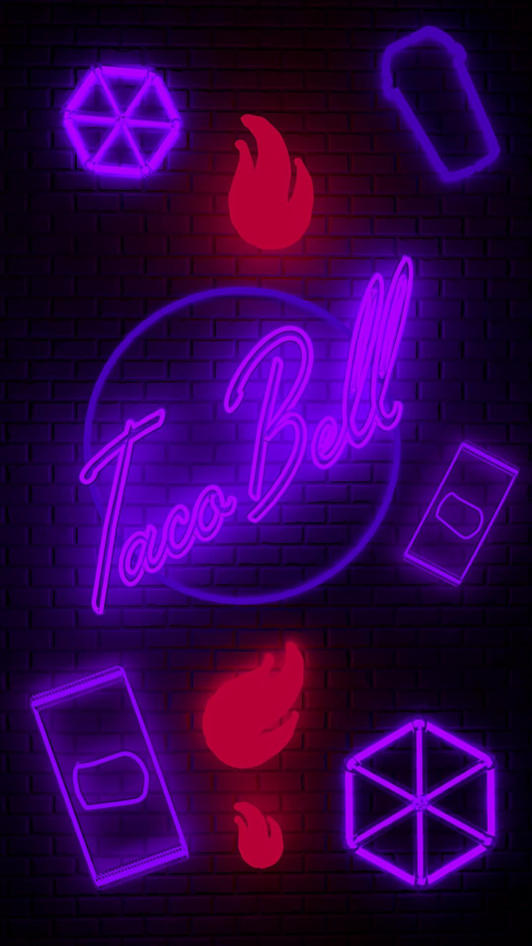 Taco Bell Wallpaper. Wallpaper, Neon signs, Phone wallpaper