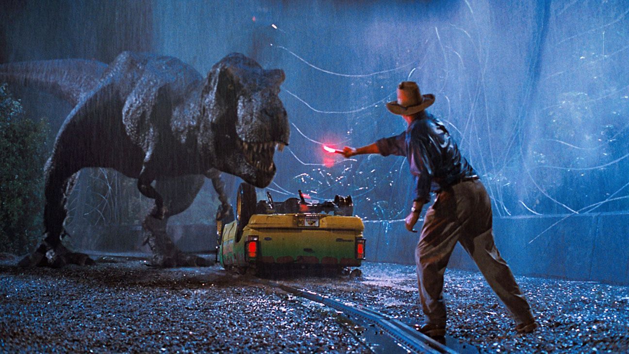 Jurassic Park T Rex Flare Alan Grant Sam (1296×730). Jurassic Park Movie, Jurassic Park Jurassic Park