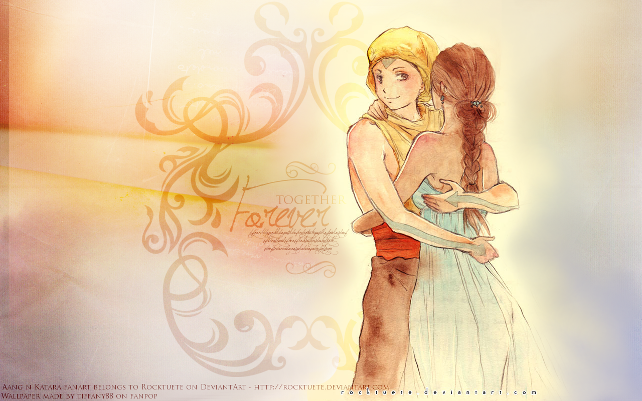 Aang and Katara ♥: The Last Airbender wallpaper