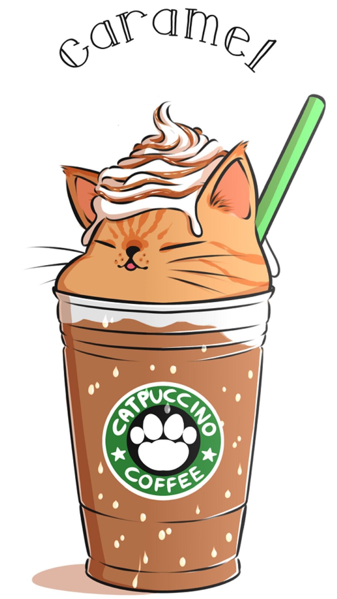 Caramel catpuccino to see more #animals #art wallpaper - #cute #cuteanimals. Cute kawaii drawings, Cute art, Kawaii drawings
