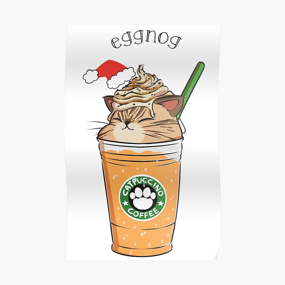Eggnog CATpuccino Sticker