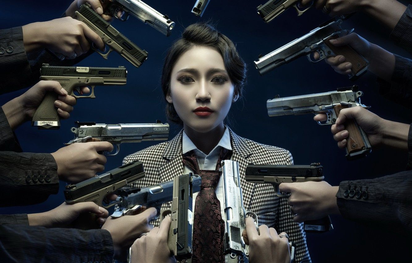 Wallpaper girl, weapons, guns image for desktop, section ситуации